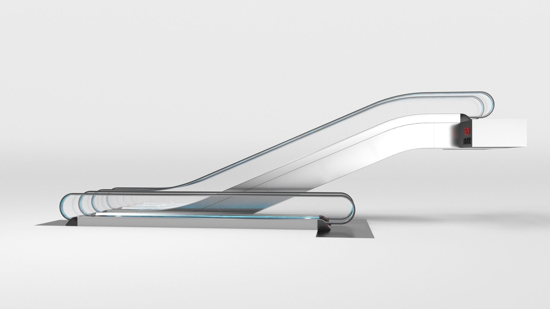 Escalator and Moving Walkway Adjustable and Rigged 3D Model Collection_4