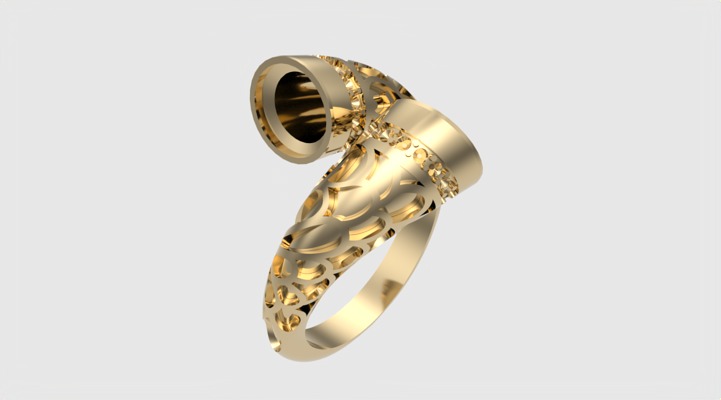 Fashion Enamel Pattern Ring JDBCo 3D print model_22