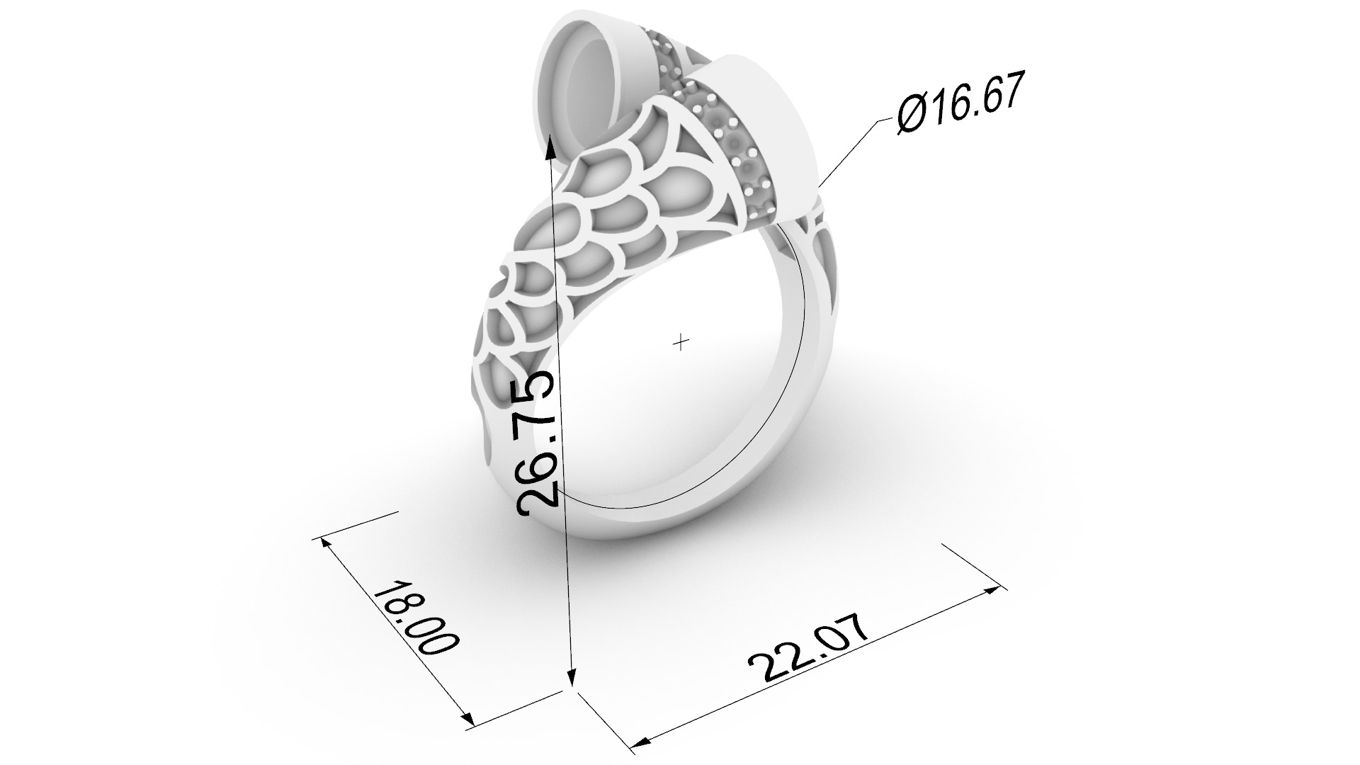 Fashion Enamel Pattern Ring JDBCo 3D print model_1