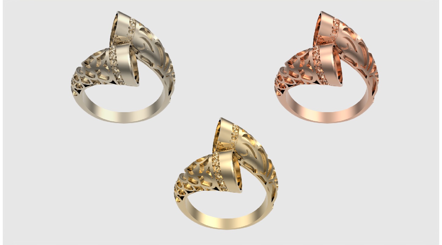 Fashion Enamel Pattern Ring JDBCo 3D print model_2