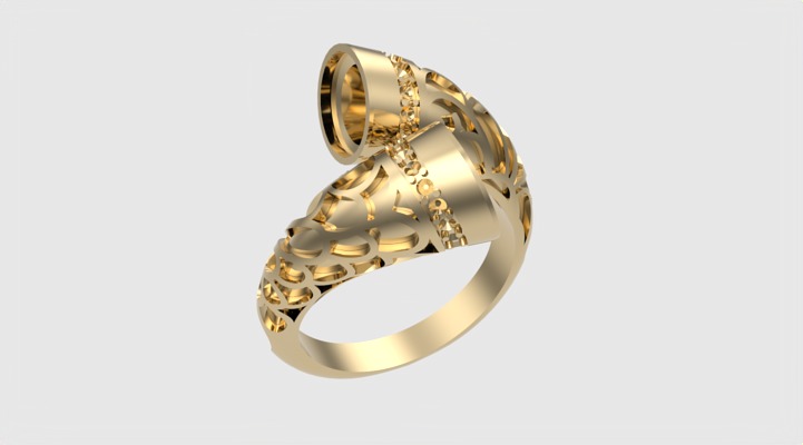 Fashion Enamel Pattern Ring JDBCo 3D print model_21