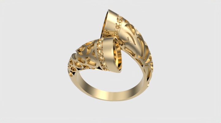 Fashion Enamel Pattern Ring JDBCo 3D print model_27