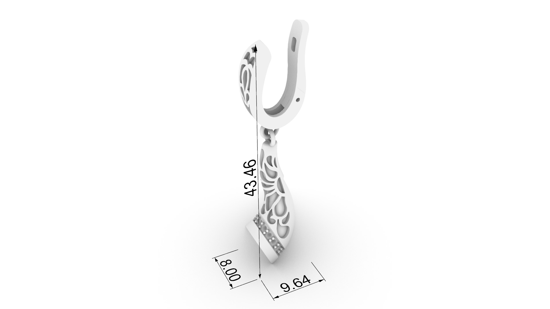 Elegant Patterned Enamel Drop Earrings JDBCo 3D print model_1