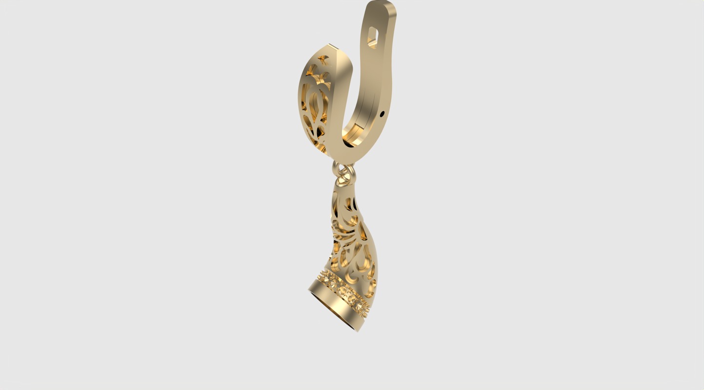 Elegant Patterned Enamel Drop Earrings JDBCo 3D print model_29