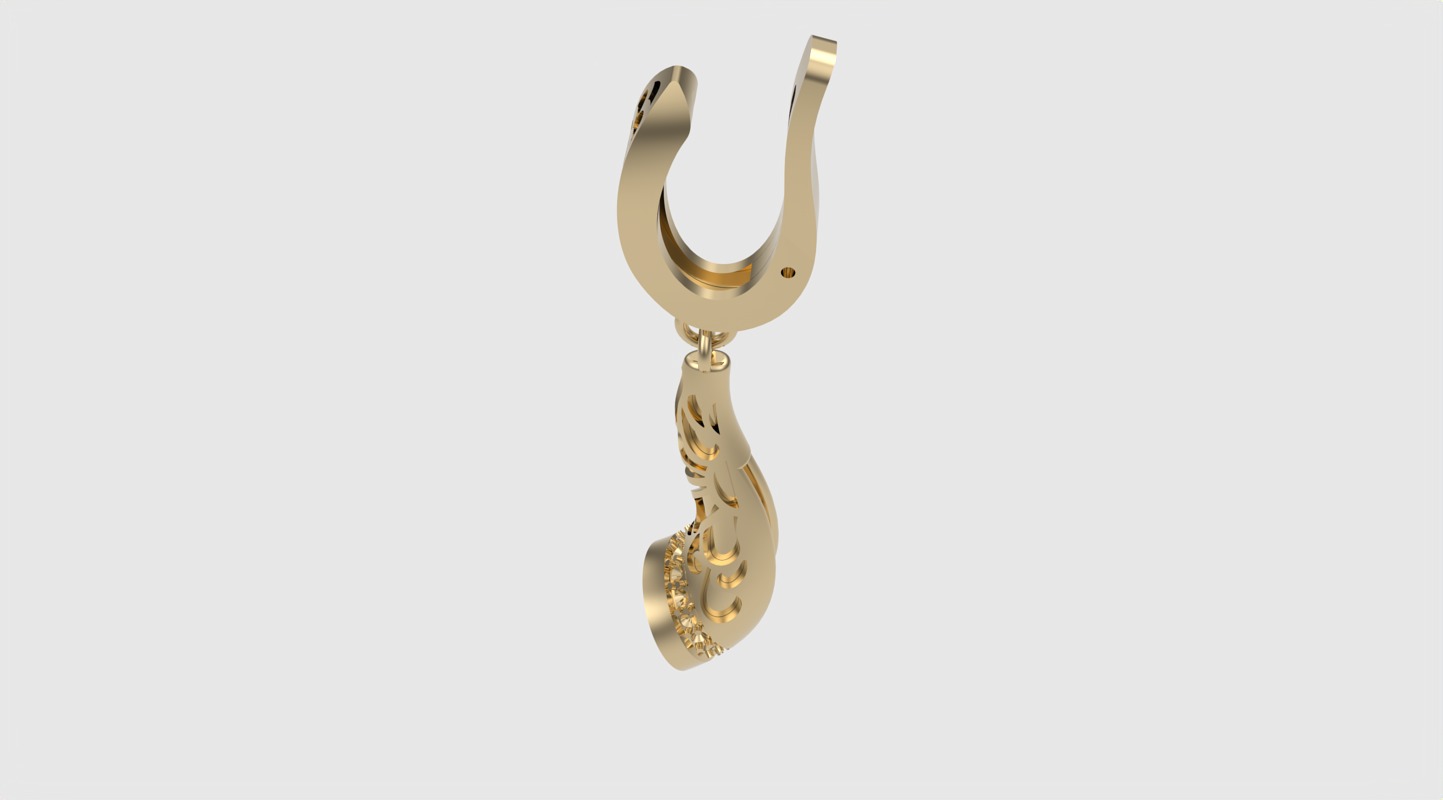 Elegant Patterned Enamel Drop Earrings JDBCo 3D print model_27