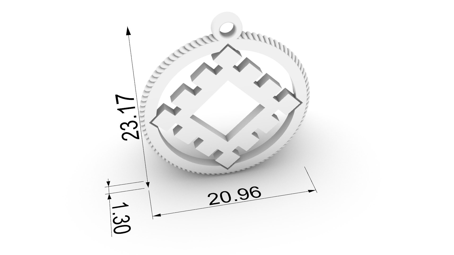 Ancient Slavic Symbol Pendant JDBCo 3D print model_1