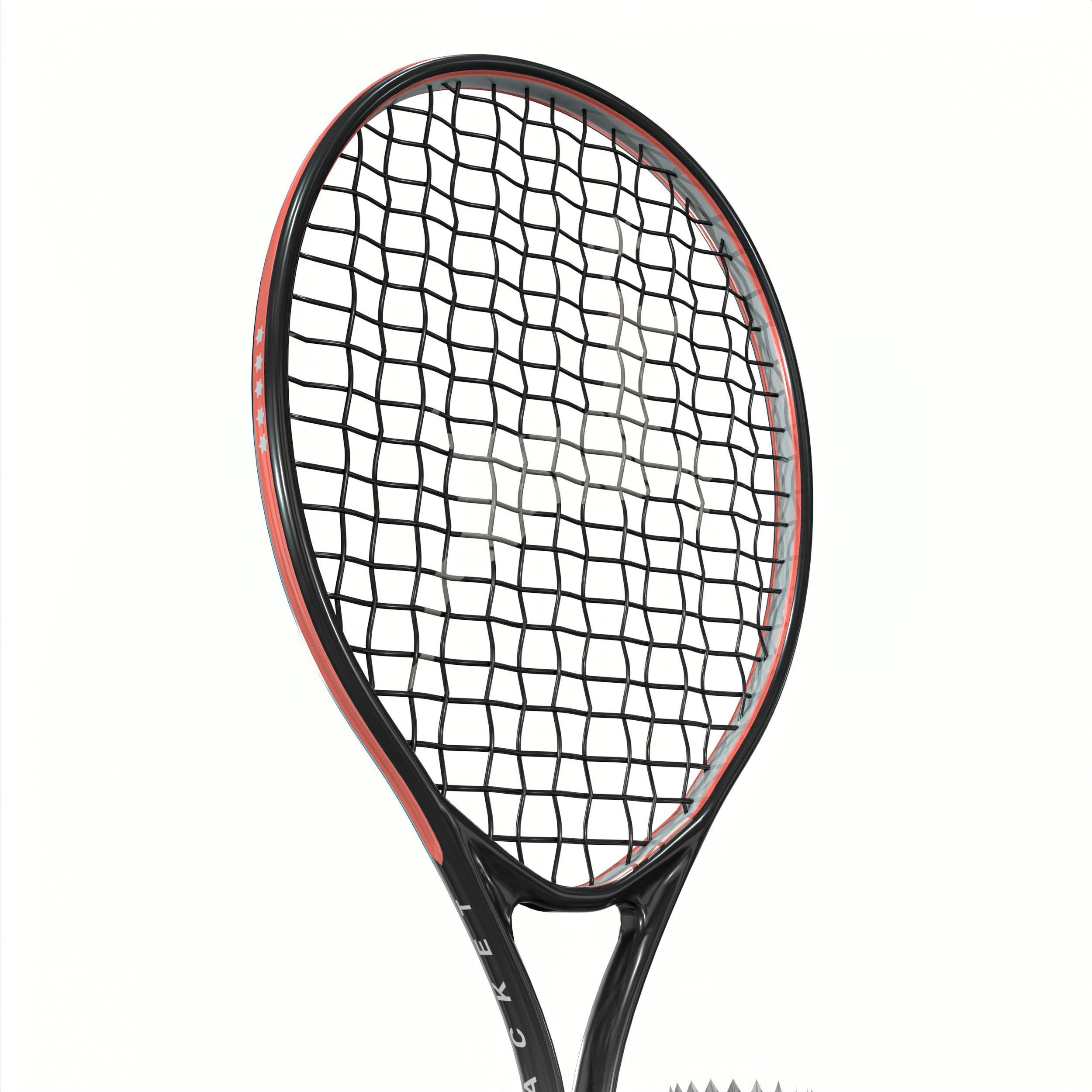 Table Tennis And Badminton Racket Pack Low-poly 3D model_10