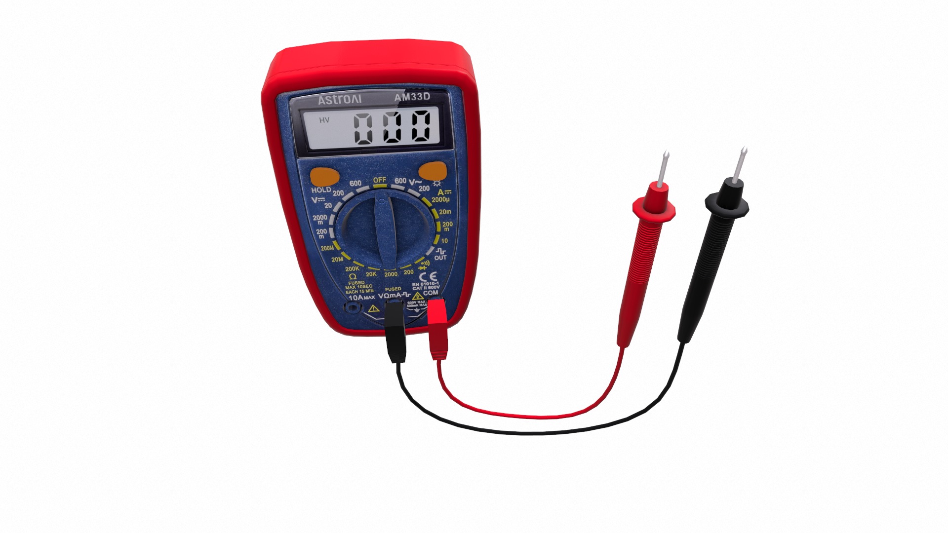 Digital Multimeter Low-Poly Low-poly 3D model_9