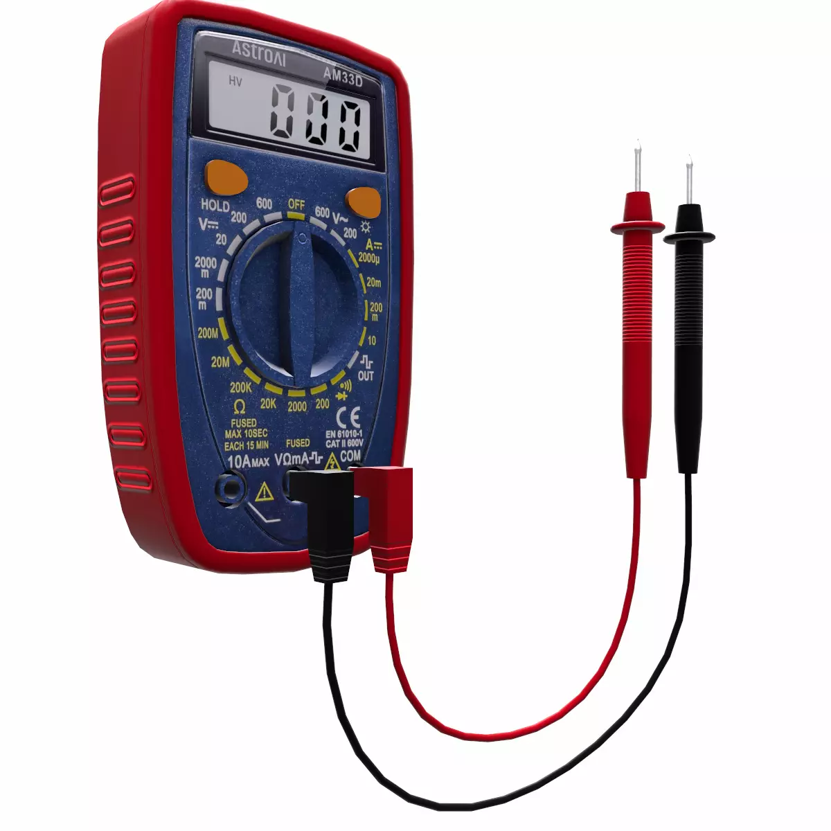 Digital Multimeter Low-Poly Low-poly 3D model_0