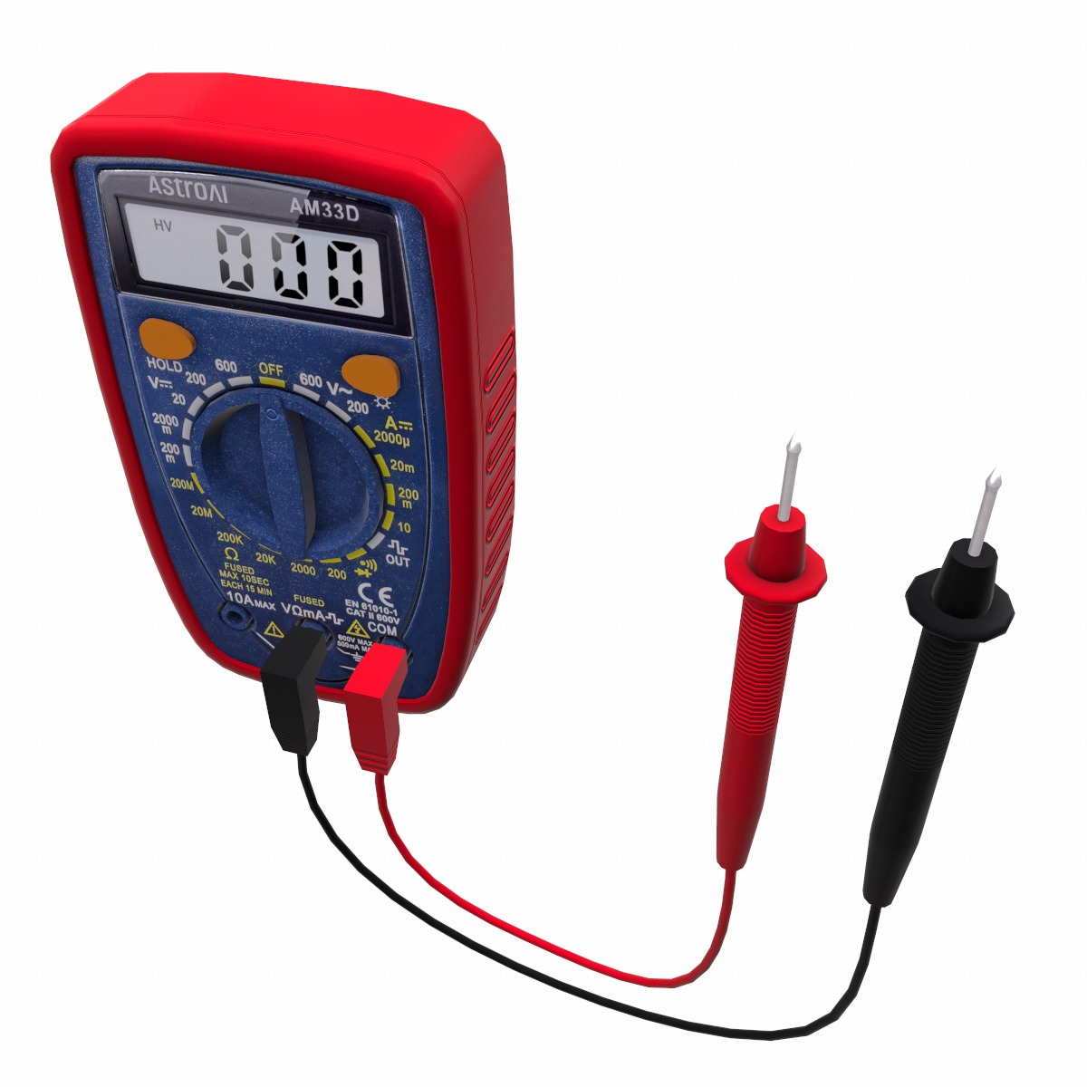 Digital Multimeter Low-Poly Low-poly 3D model_6