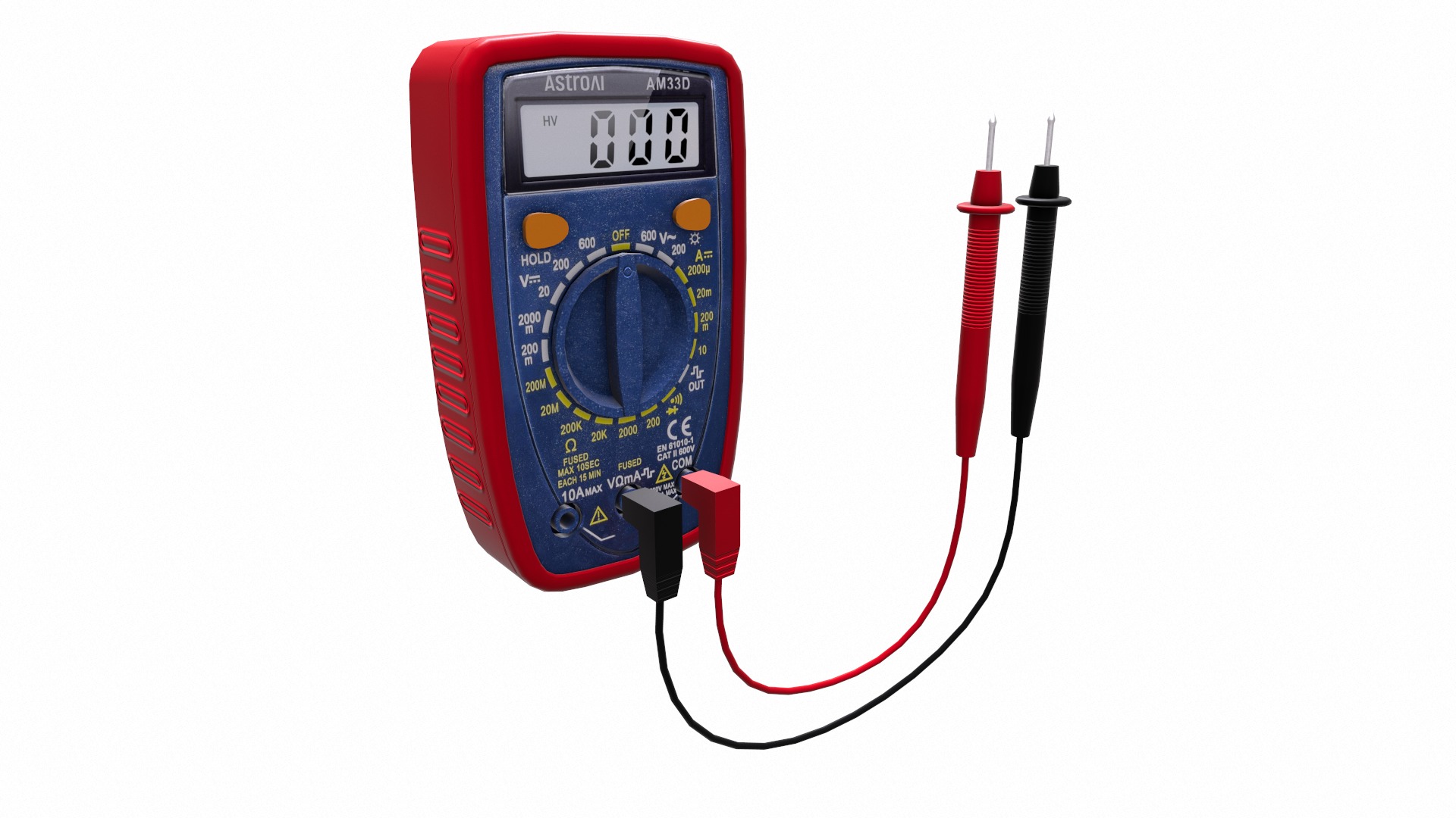 Digital Multimeter Low-Poly Low-poly 3D model_8