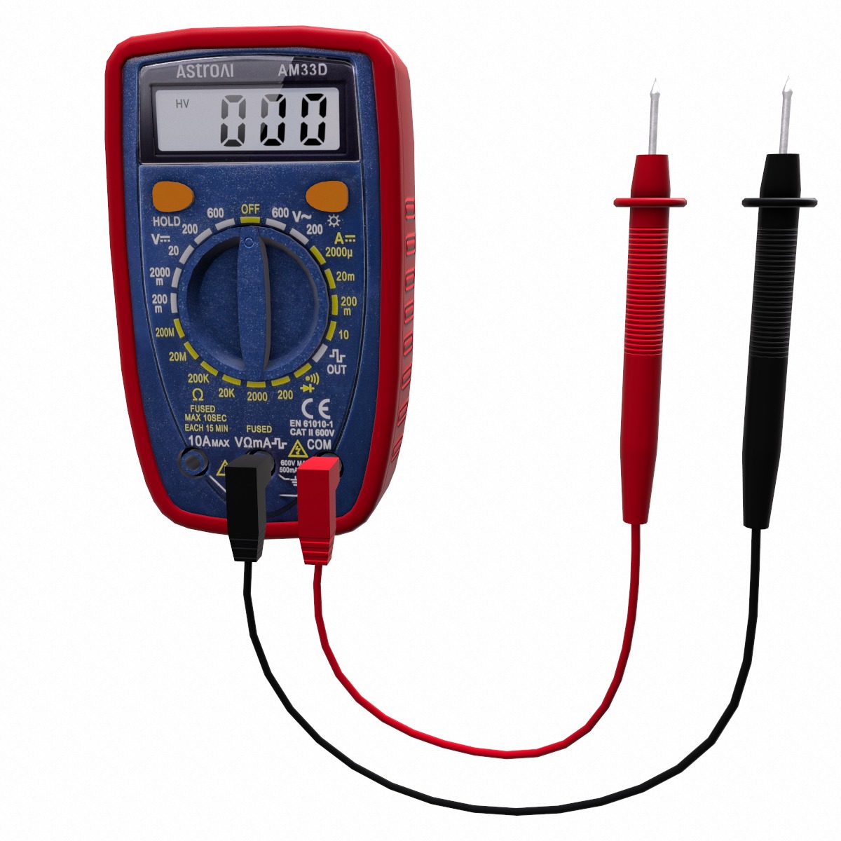 Digital Multimeter Low-Poly Low-poly 3D model_1