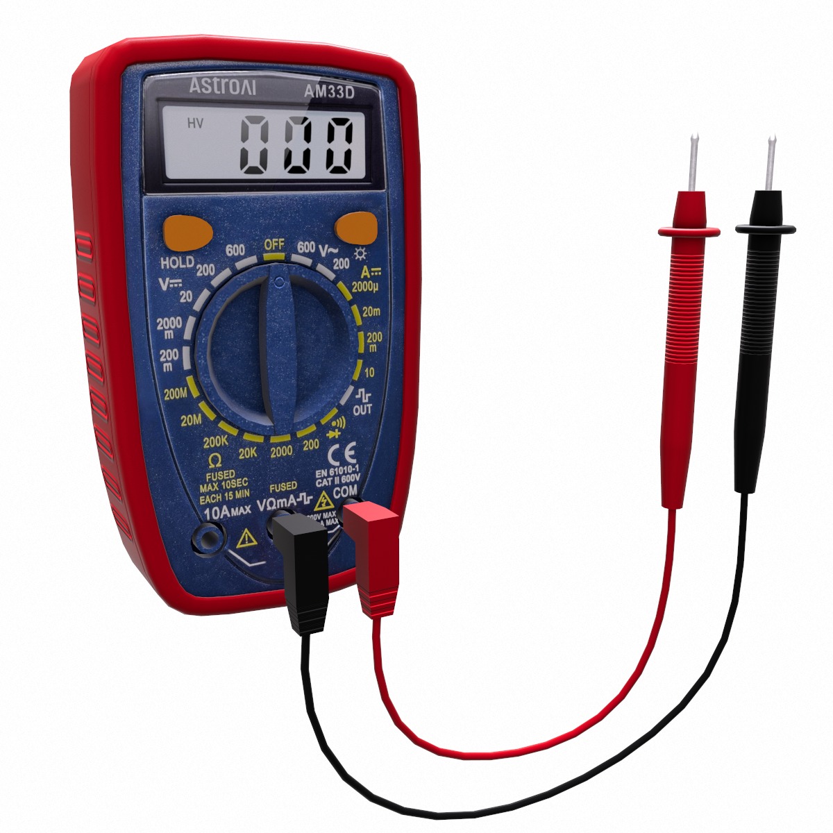 Digital Multimeter Low-Poly Low-poly 3D model_4