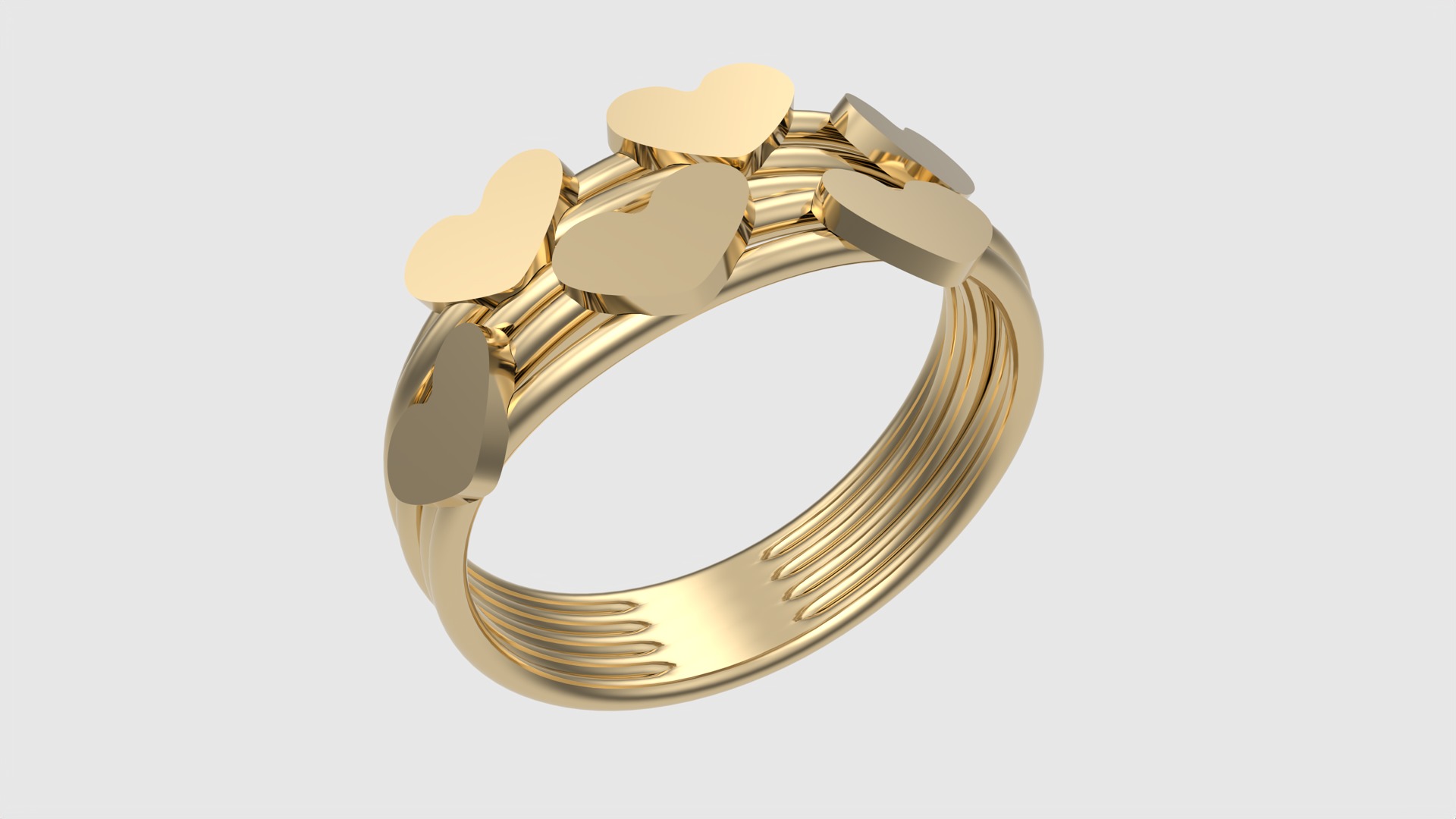Tiny Simple Heart Ring JDBCo 3D print model_21