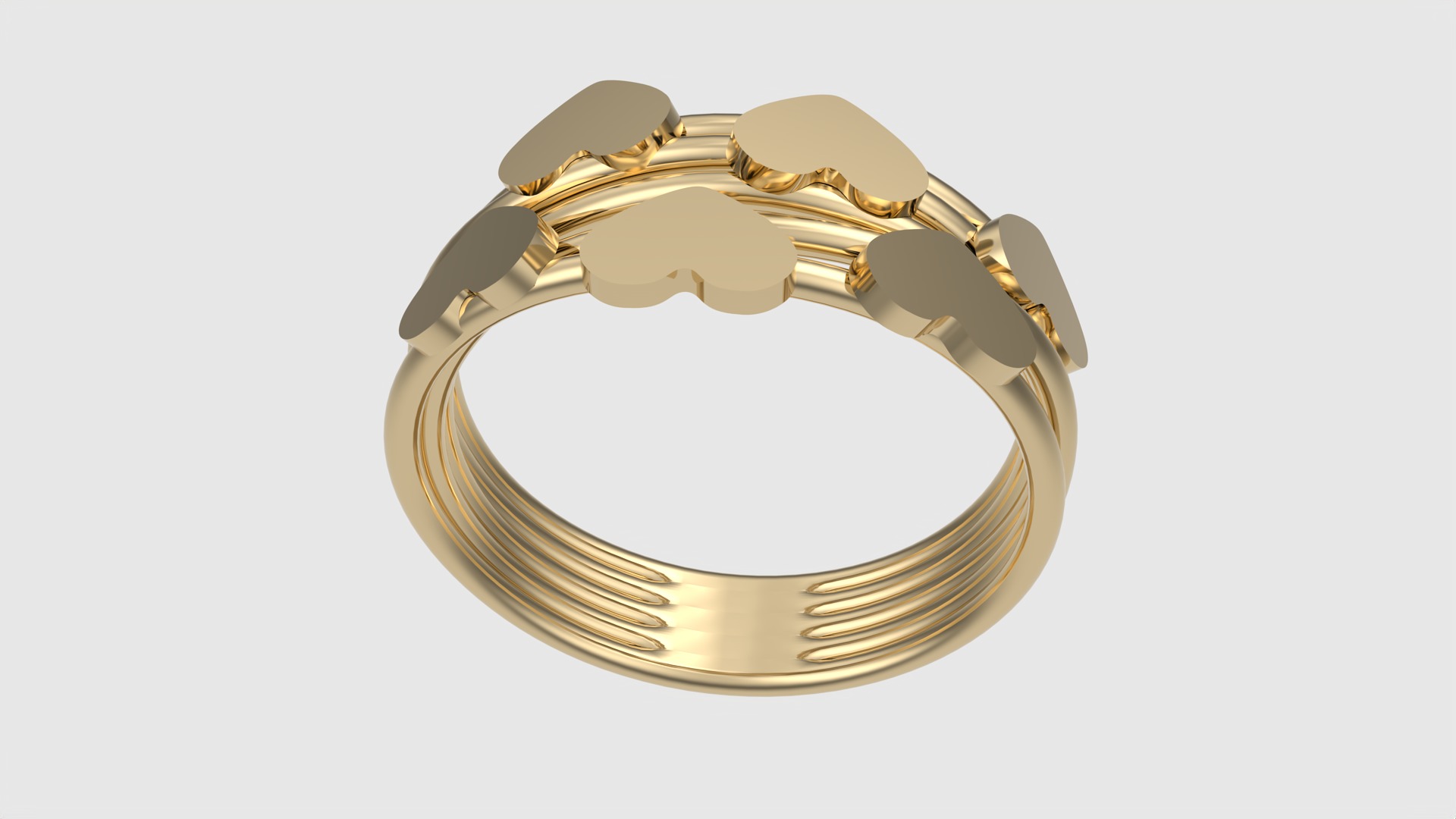 Tiny Simple Heart Ring JDBCo 3D print model_27