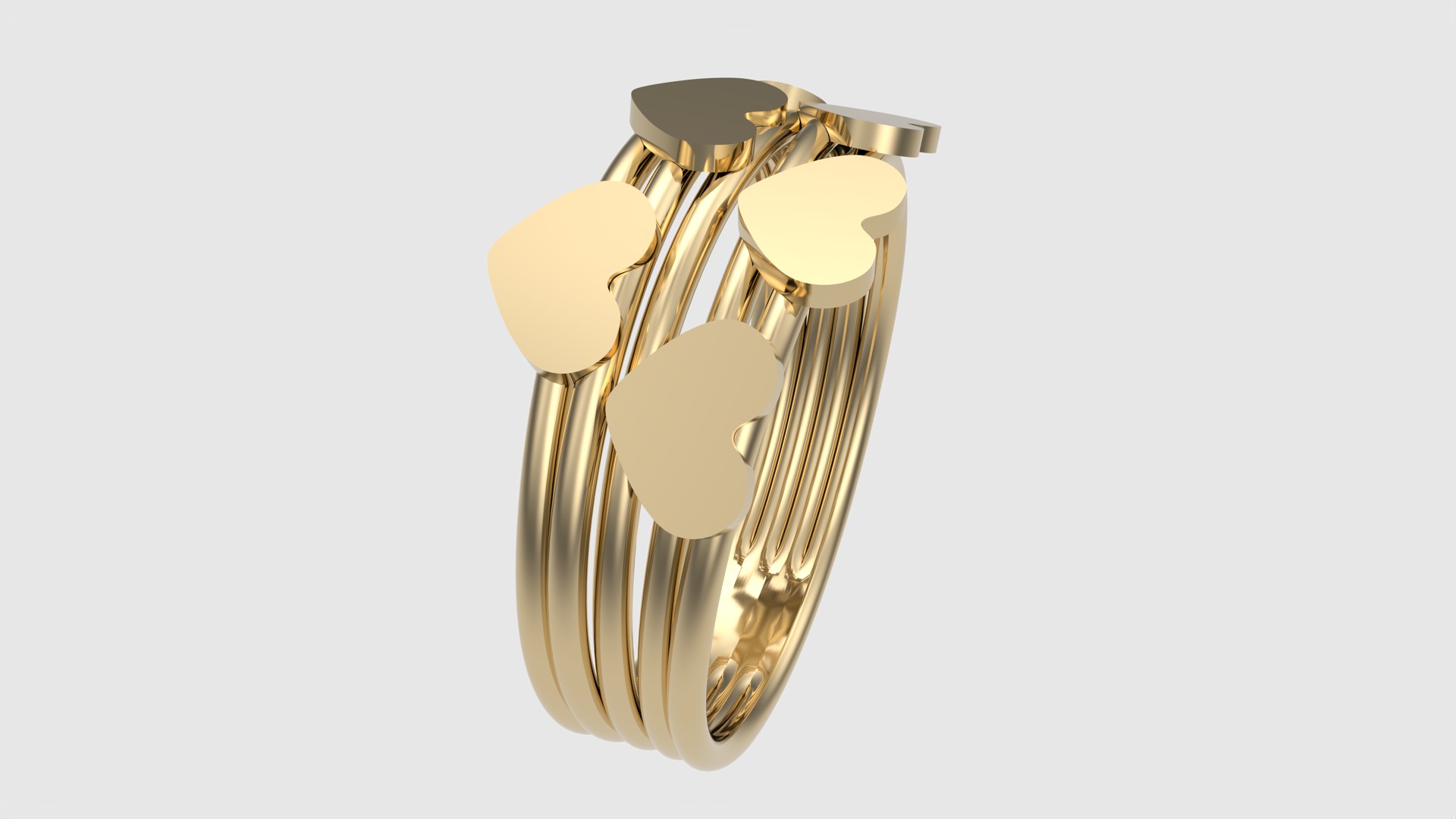 Tiny Simple Heart Ring JDBCo 3D print model_30