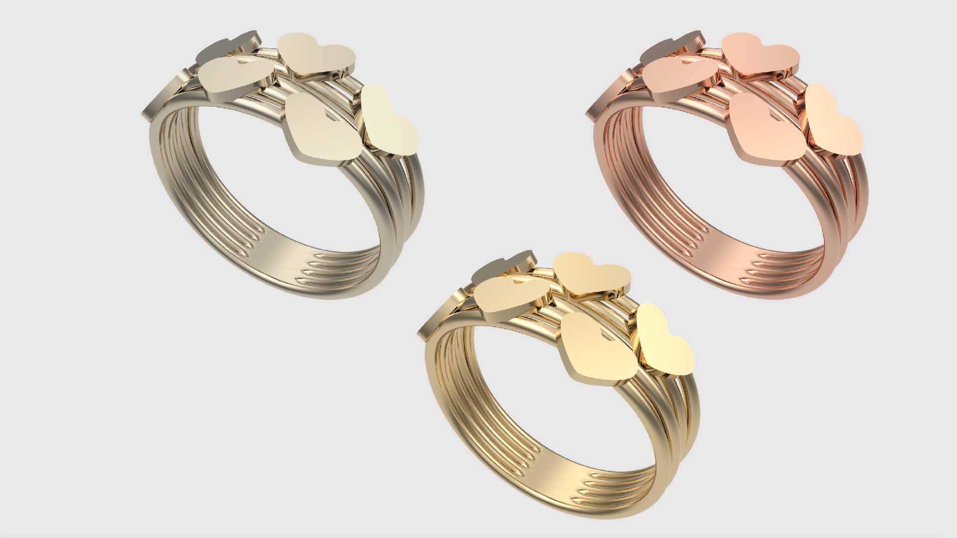 Tiny Simple Heart Ring JDBCo 3D print model_2