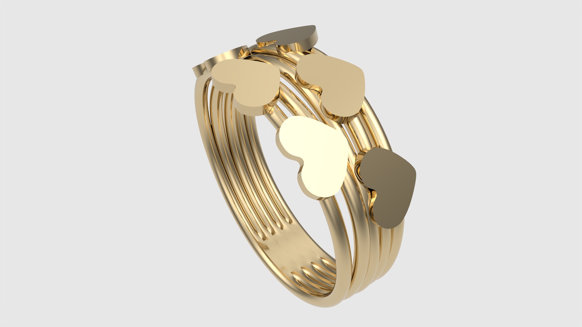 Tiny Simple Heart Ring JDBCo 3D print model_25