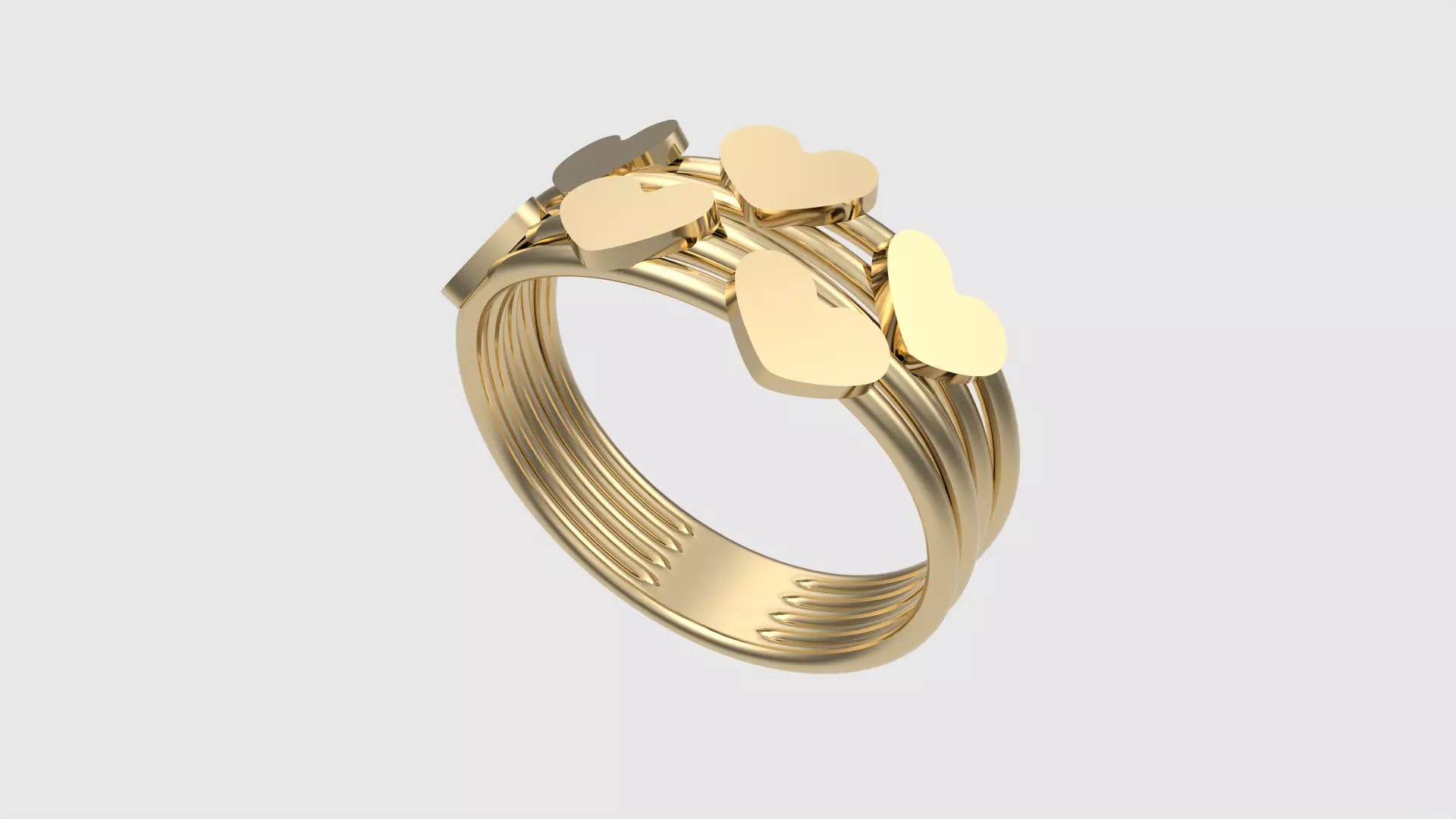 Tiny Simple Heart Ring JDBCo 3D print model_0