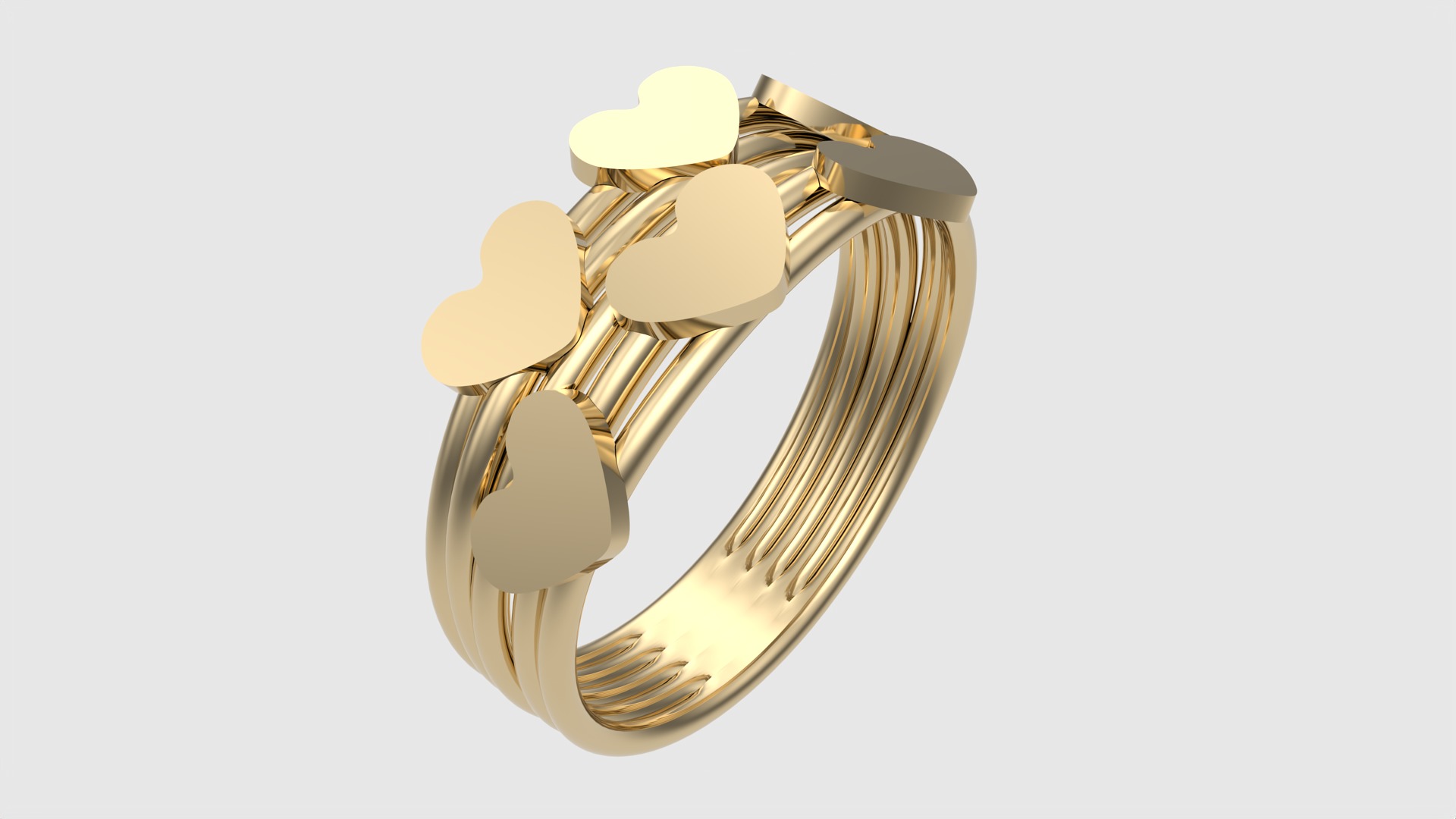 Tiny Simple Heart Ring JDBCo 3D print model_22