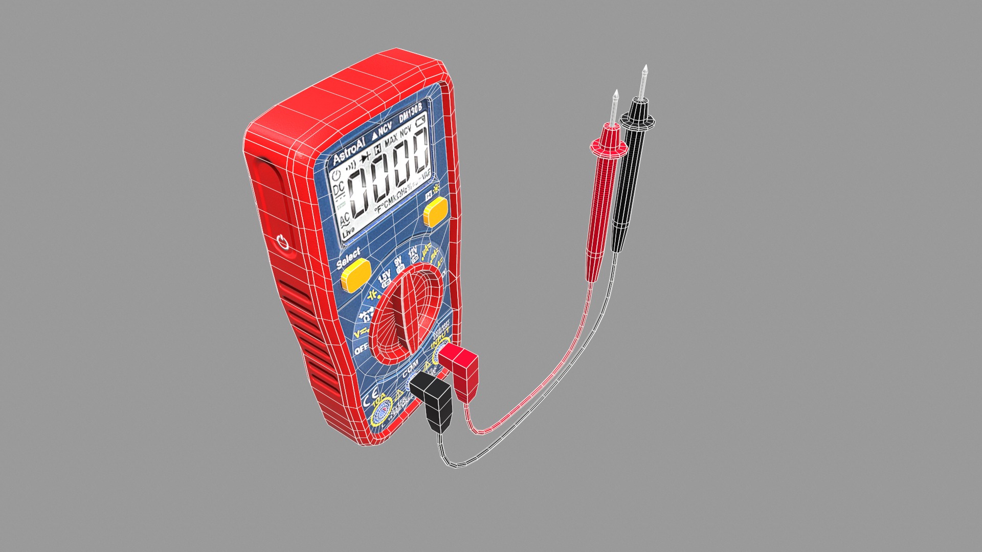 AstroAI Digital Multimeter Low-Poly Low-poly 3D model_9