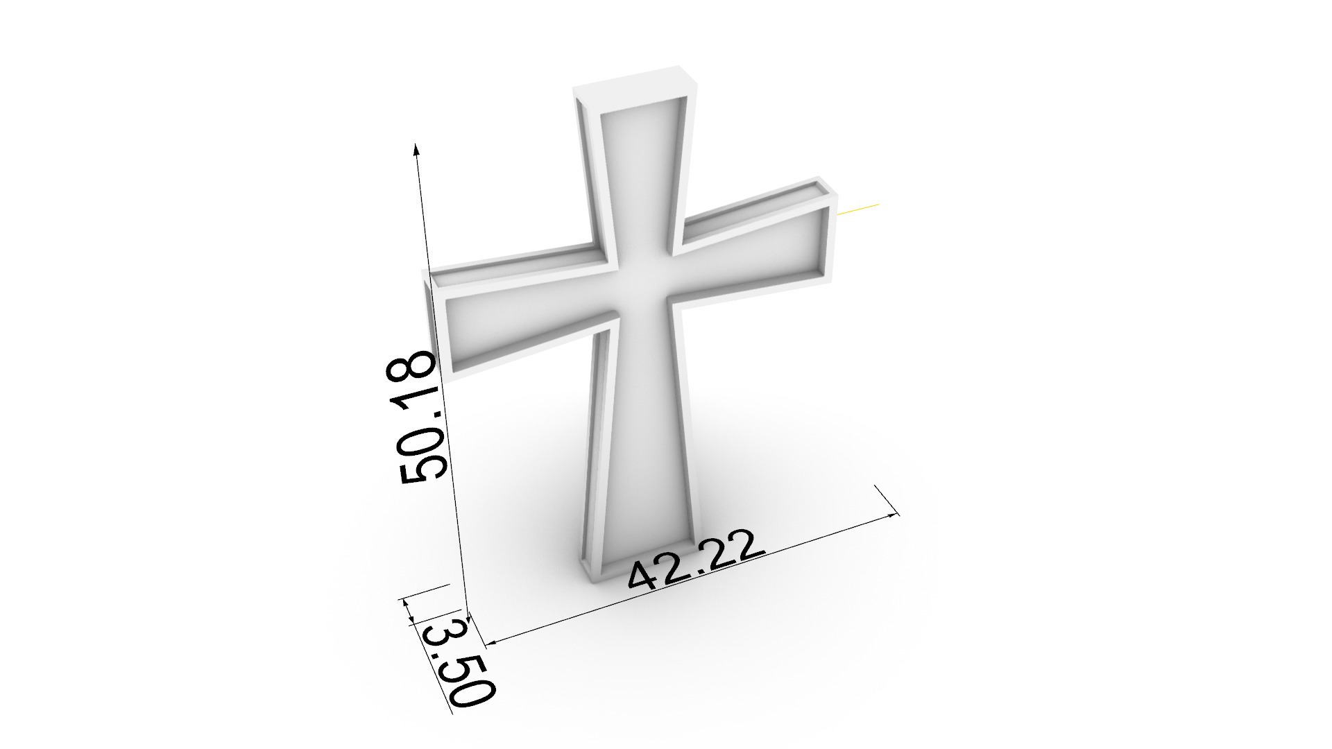 Minimalist Lightweight Cross JDBCo 3D print model_1