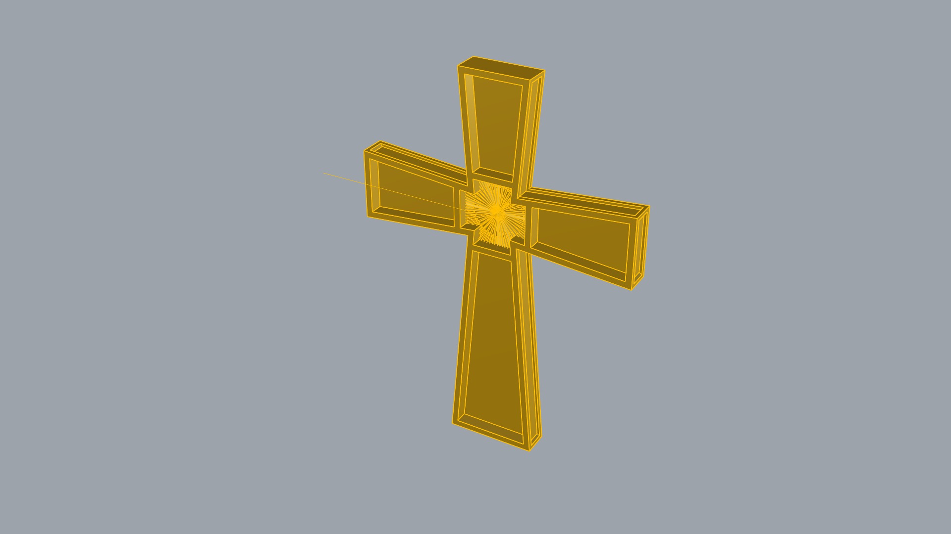 Minimalist Lightweight Cross JDBCo 3D print model_6