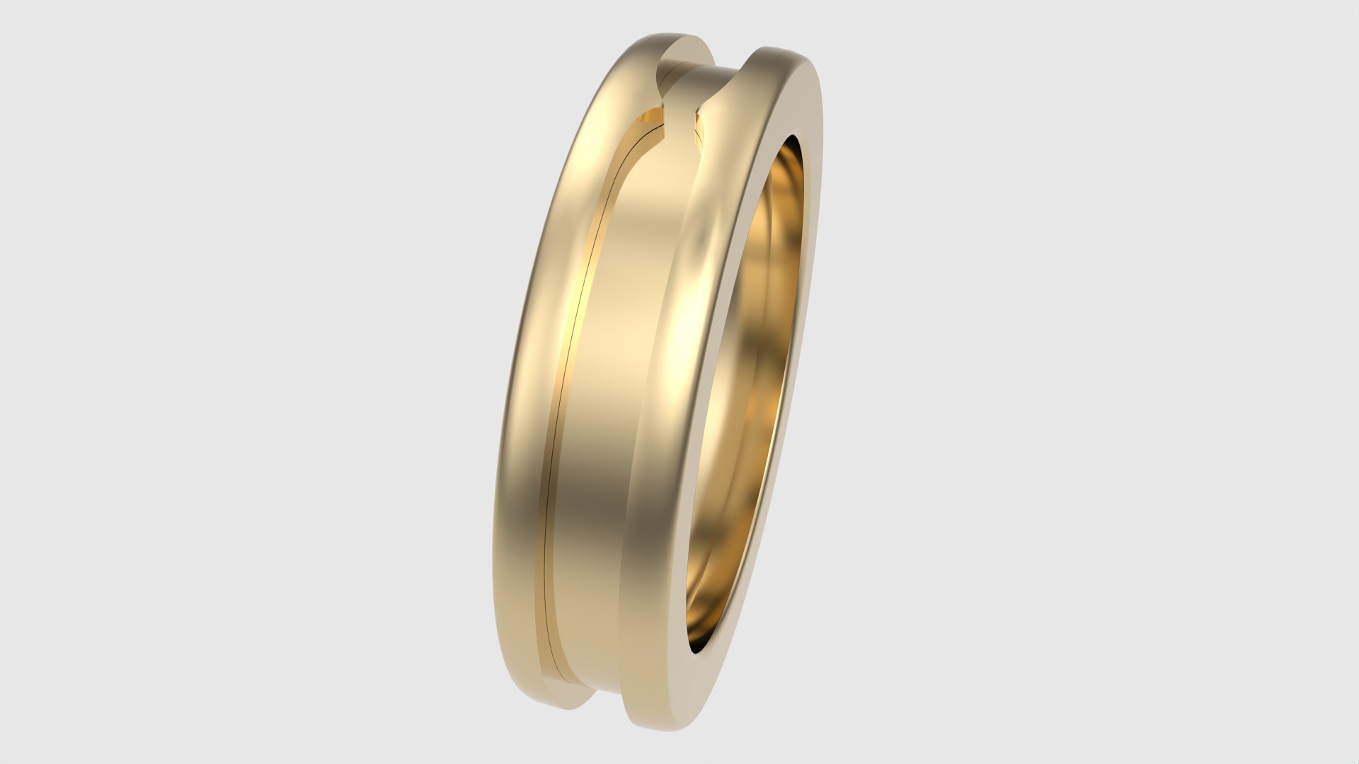 Minimalistic Three-Part Wedding Band Ring JDBCo 3D print model_23