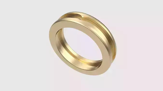 Minimalistic Three-Part Wedding Band Ring JDBCo