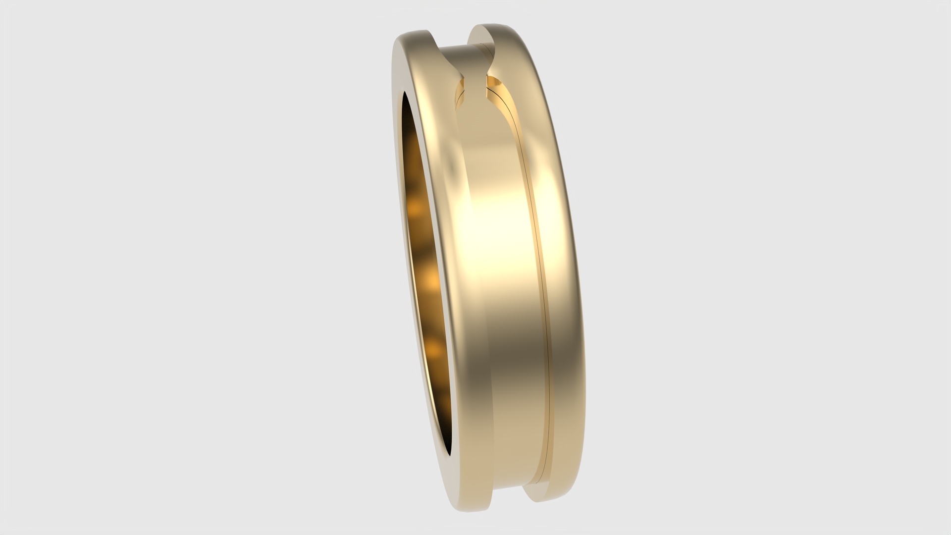 Minimalistic Three-Part Wedding Band Ring JDBCo 3D print model_24