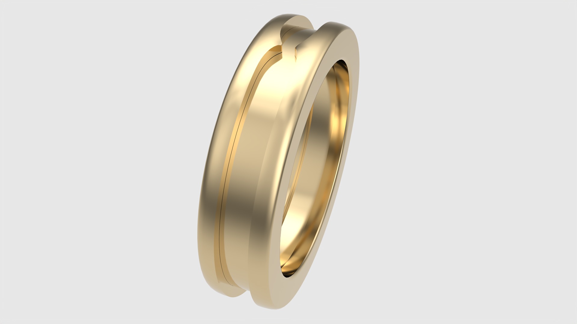 Minimalistic Three-Part Wedding Band Ring JDBCo 3D print model_30