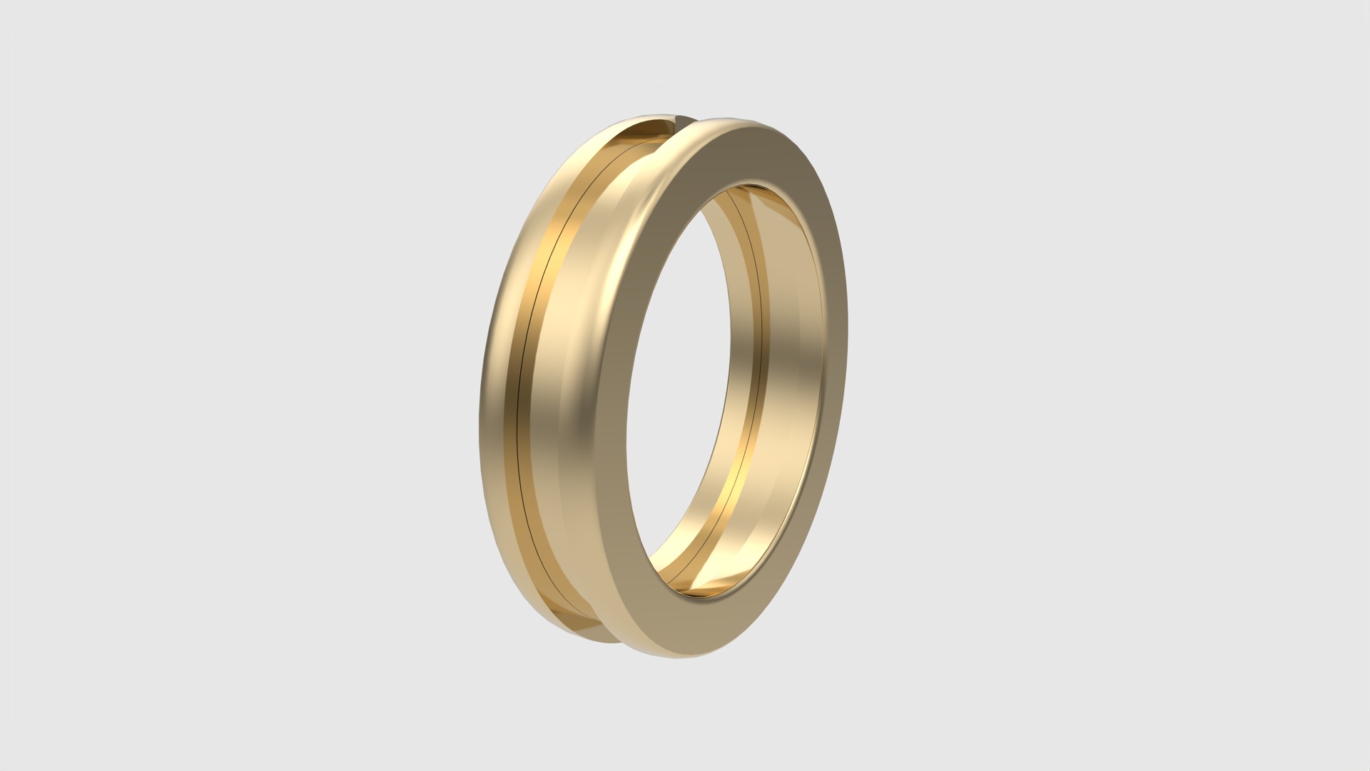 Minimalistic Three-Part Wedding Band Ring JDBCo 3D print model_18