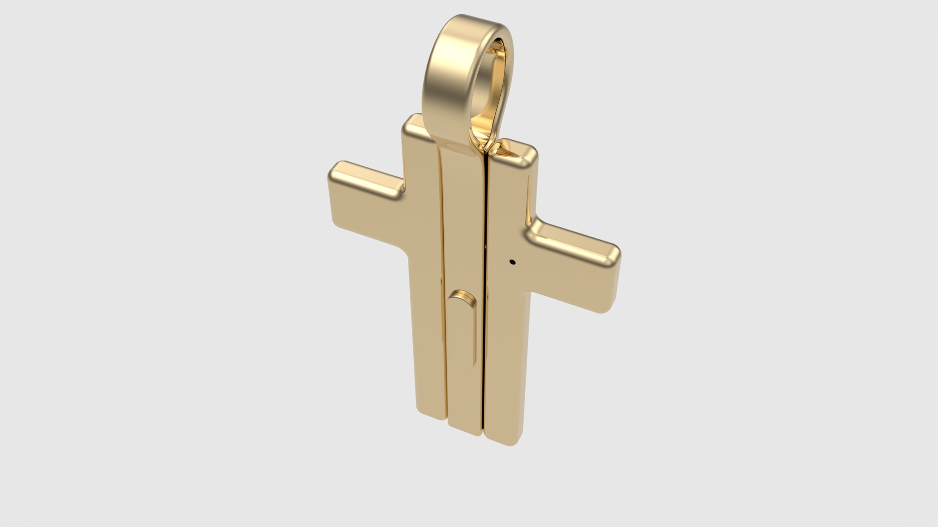 Triple Hinged Cross Pendant JDBCo 3D print model_19
