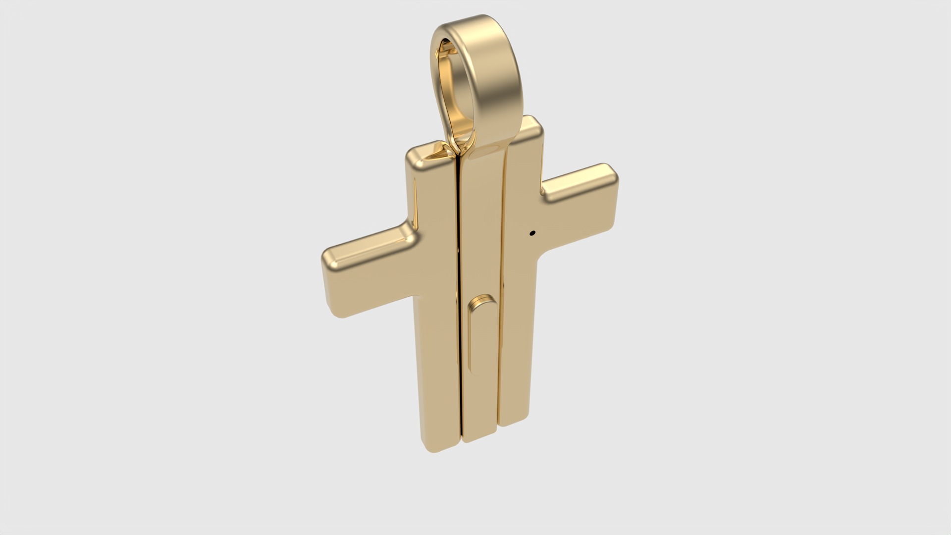 Triple Hinged Cross Pendant JDBCo 3D print model_21