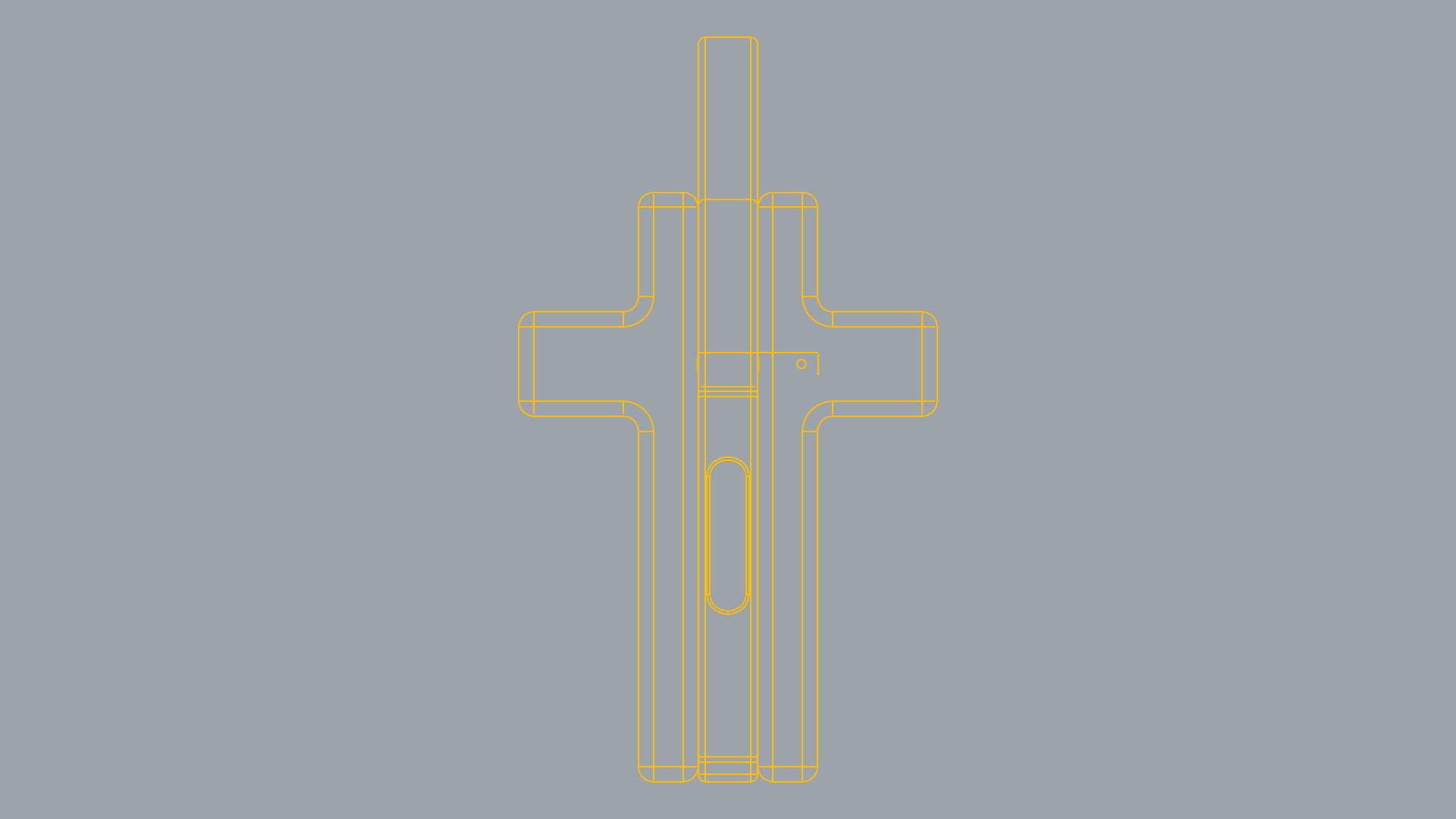 Triple Hinged Cross Pendant JDBCo 3D print model_9