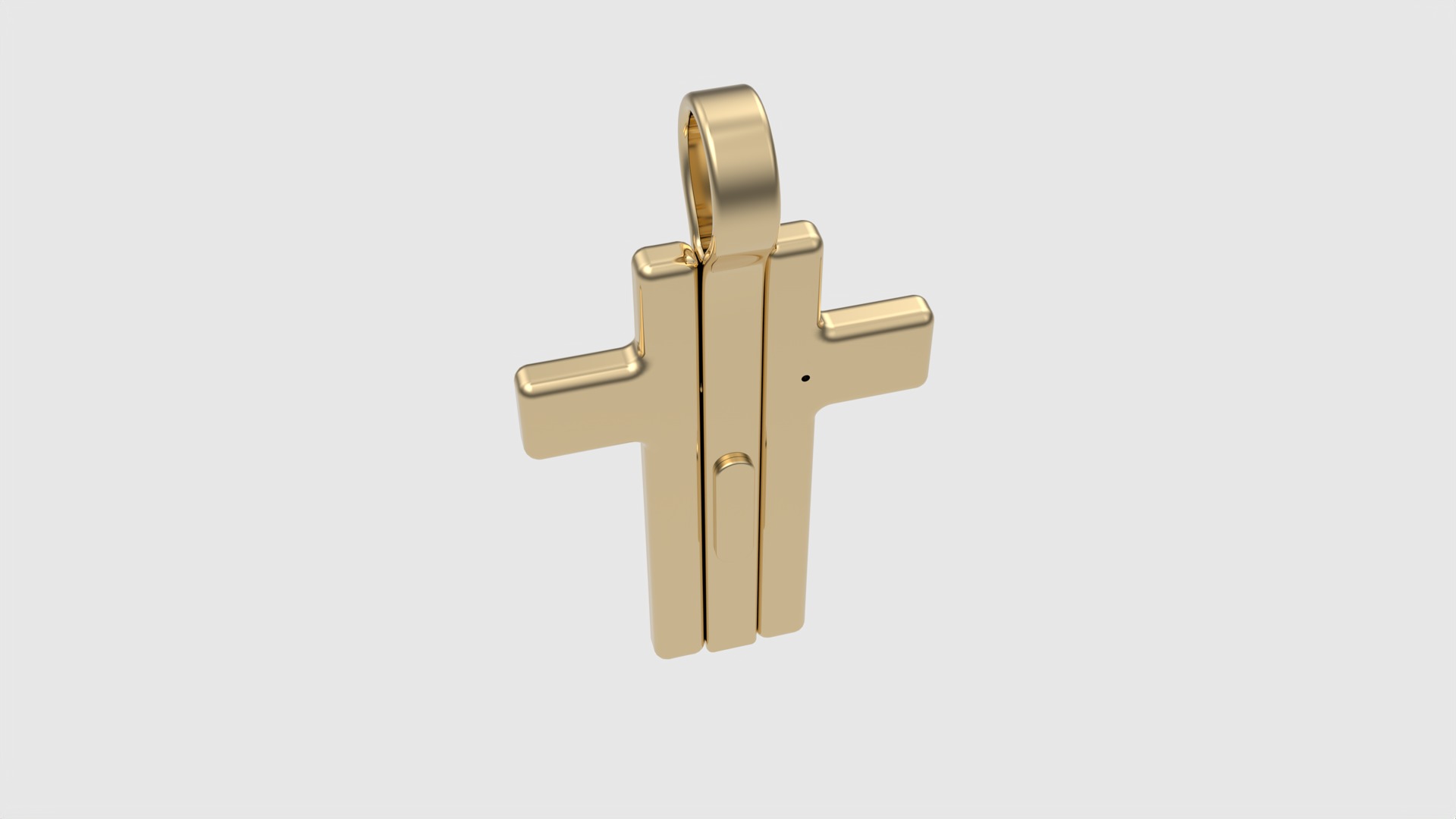 Triple Hinged Cross Pendant JDBCo 3D print model_16
