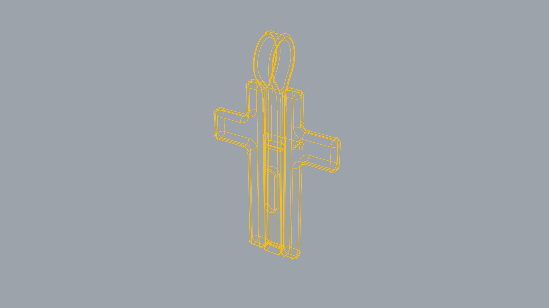 Triple Hinged Cross Pendant JDBCo 3D print model_7