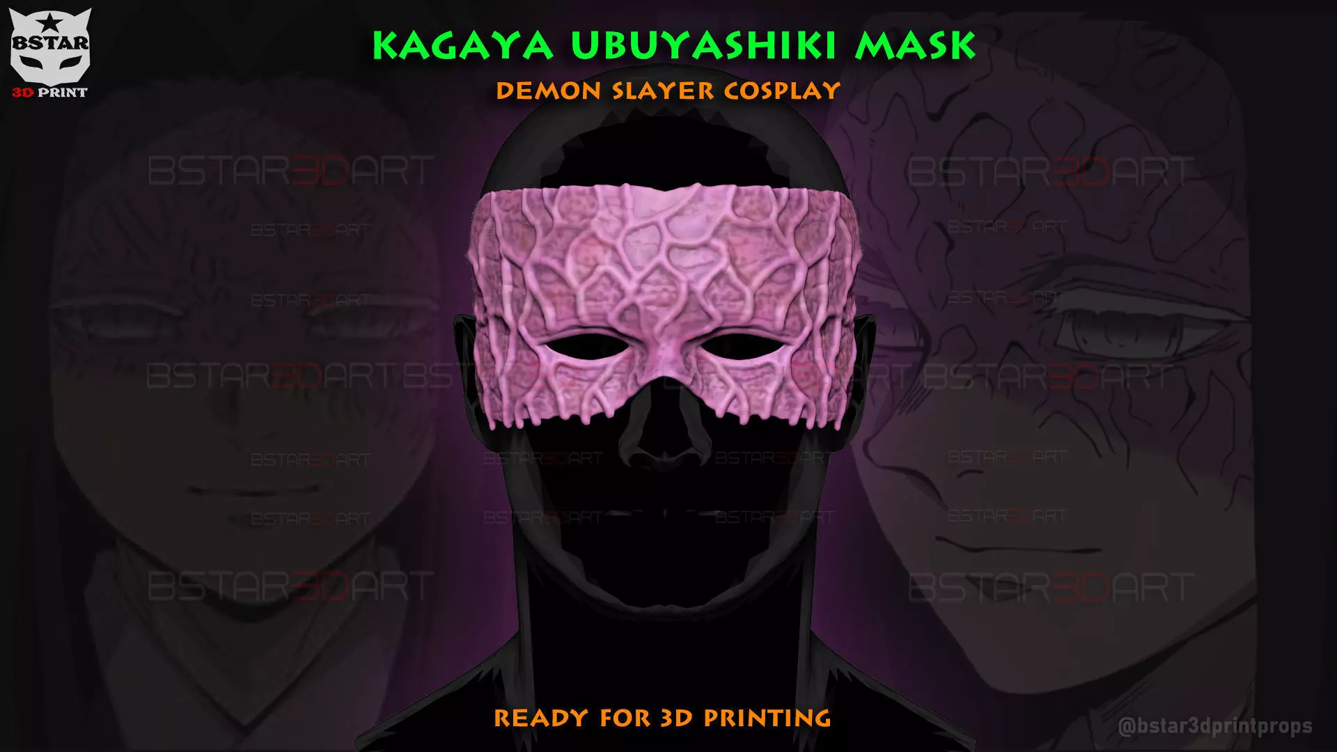 Kagaya Ubuyashiki Mask - Demon Slayer Cosplay 3D print model