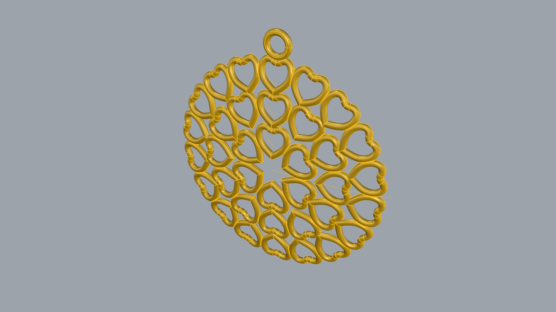 Intricate Heart Pattern Love Pendant JDBCo 3D print model_5