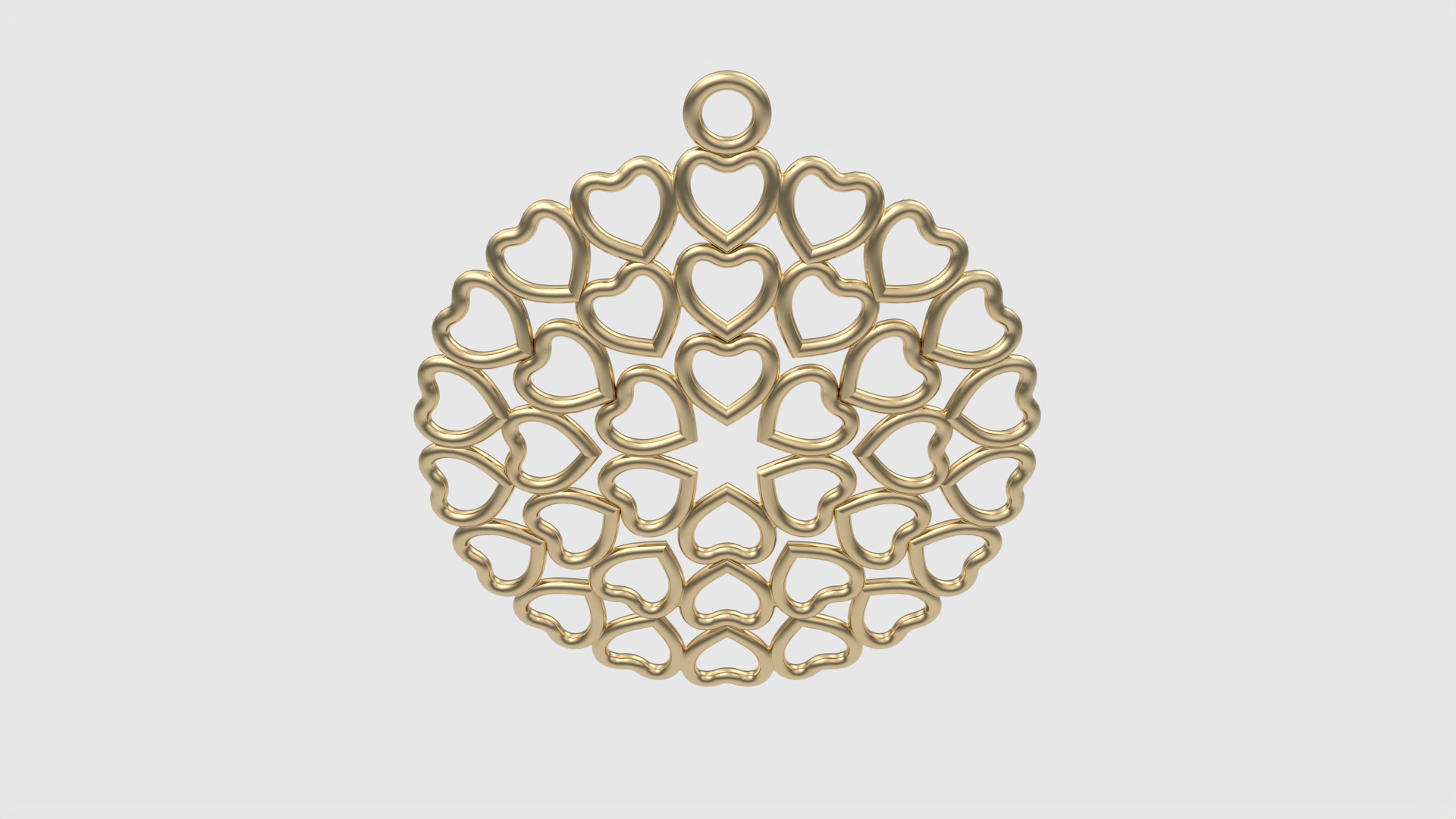 Intricate Heart Pattern Love Pendant JDBCo 3D print model_14