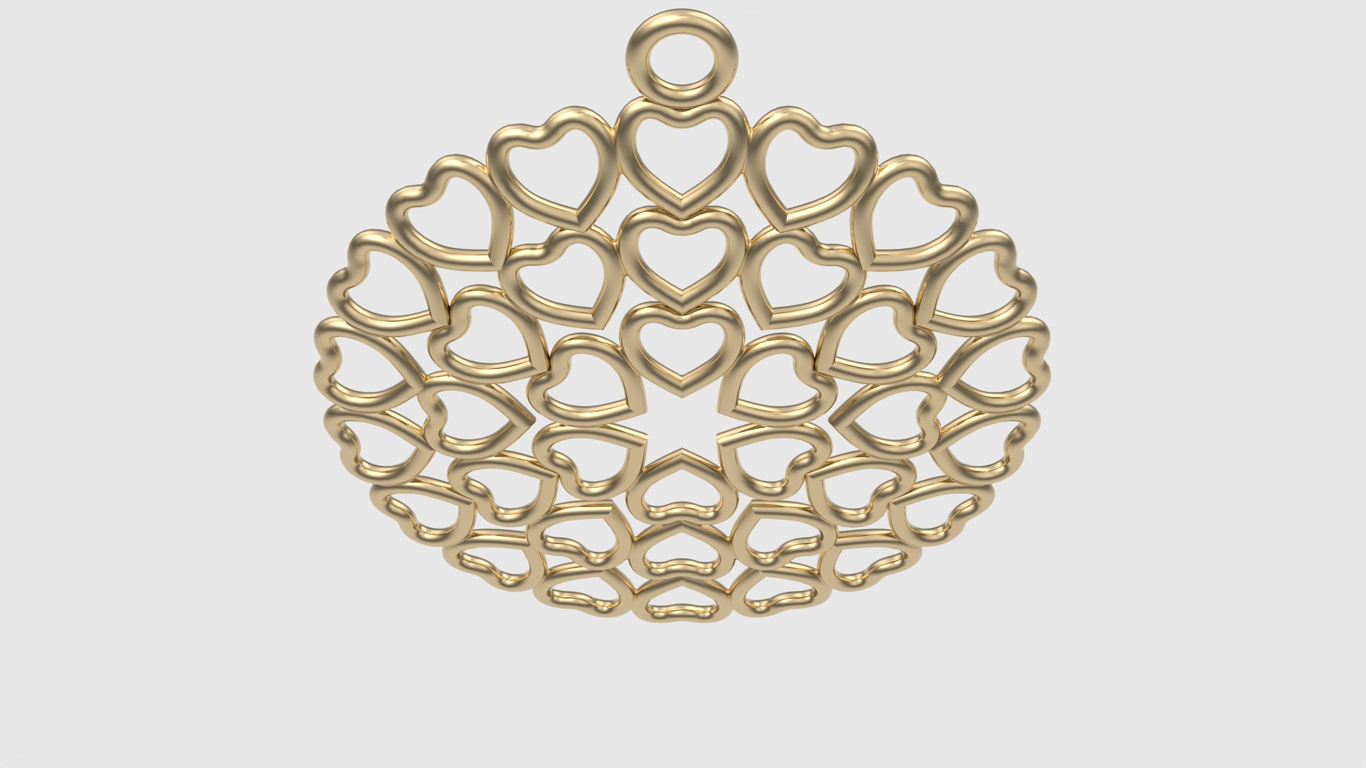 Intricate Heart Pattern Love Pendant JDBCo 3D print model_19