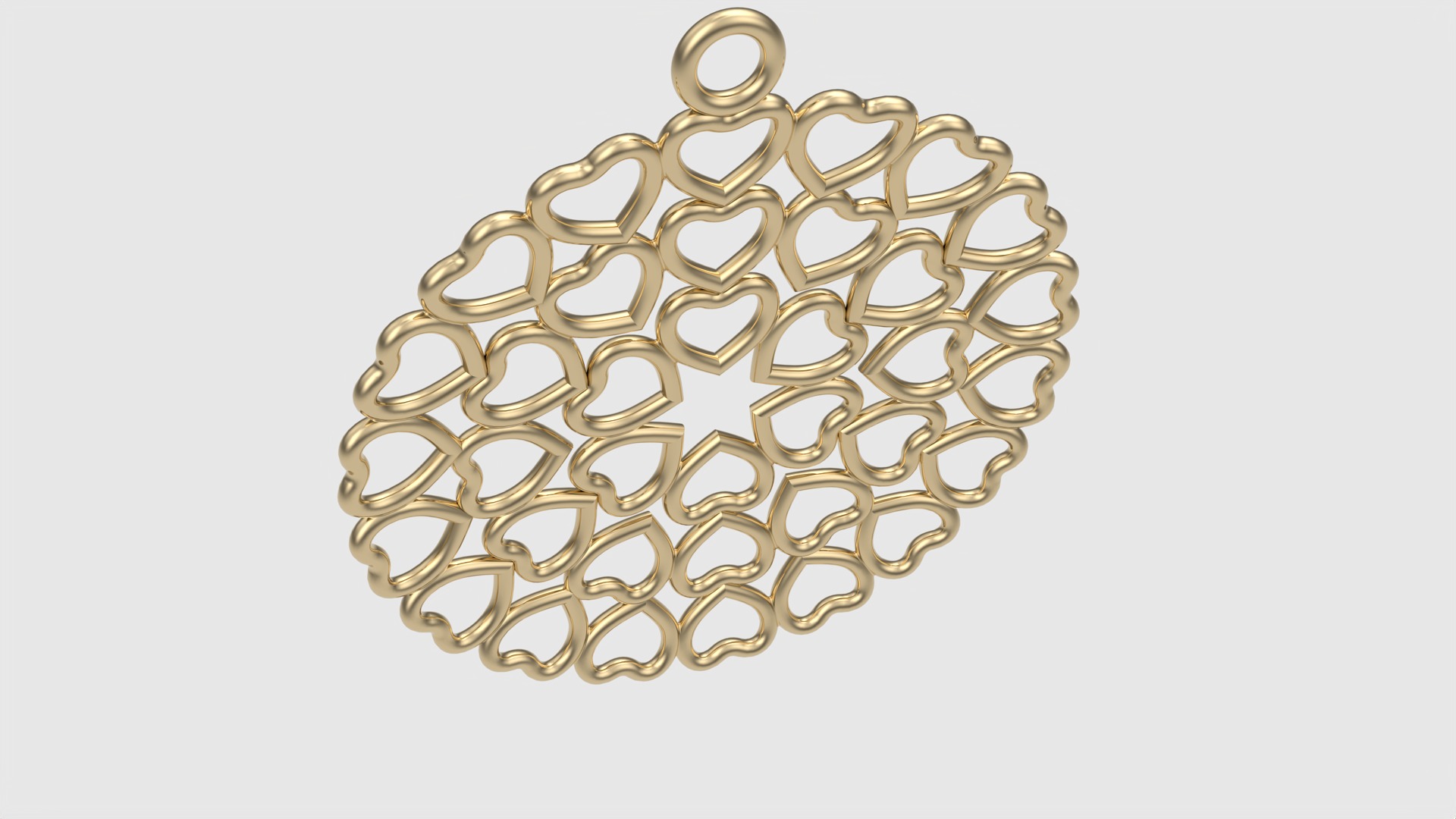 Intricate Heart Pattern Love Pendant JDBCo 3D print model_27