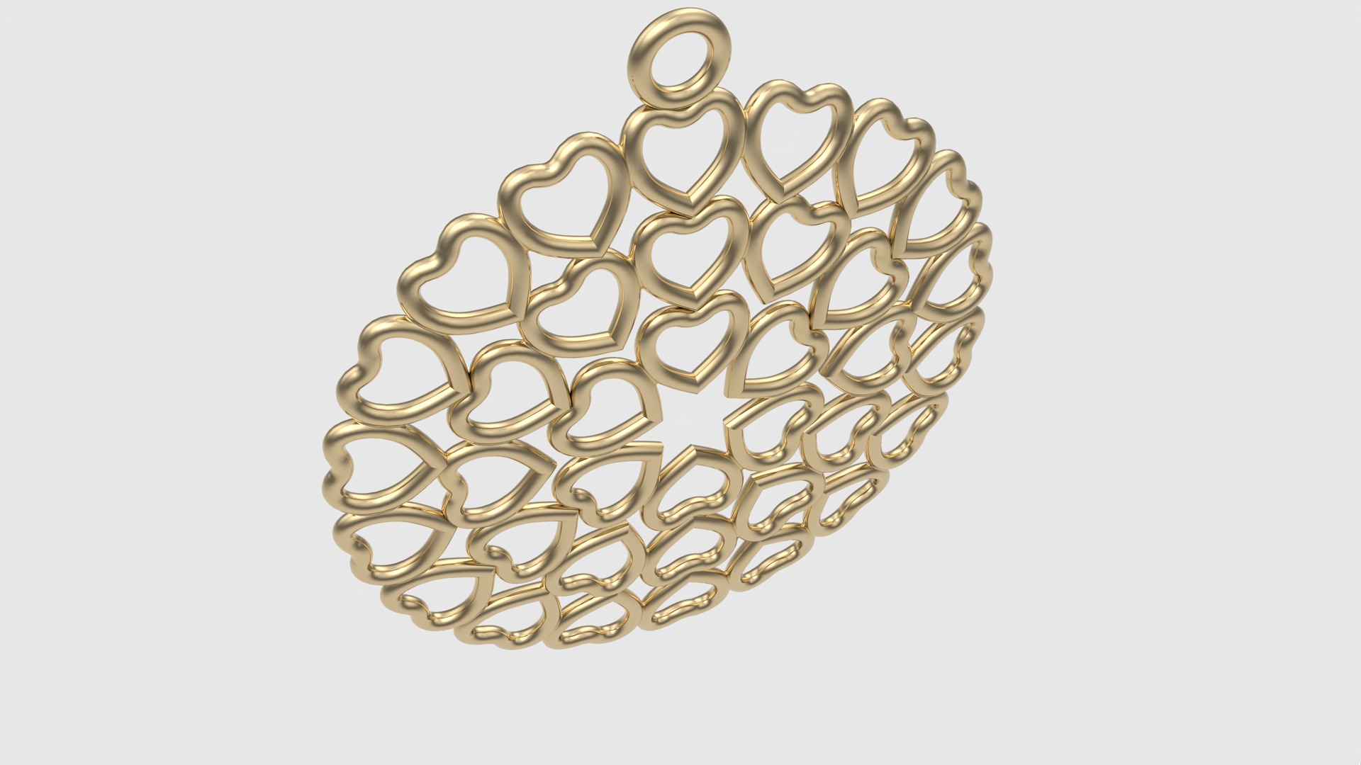 Intricate Heart Pattern Love Pendant JDBCo 3D print model_20