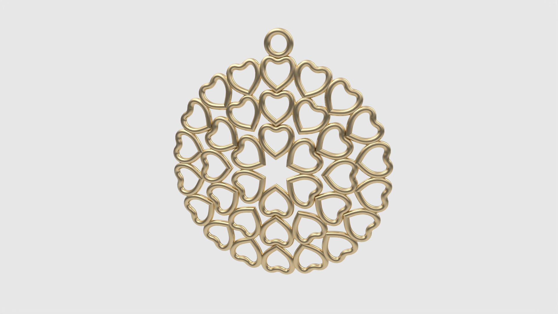 Intricate Heart Pattern Love Pendant JDBCo 3D print model_13