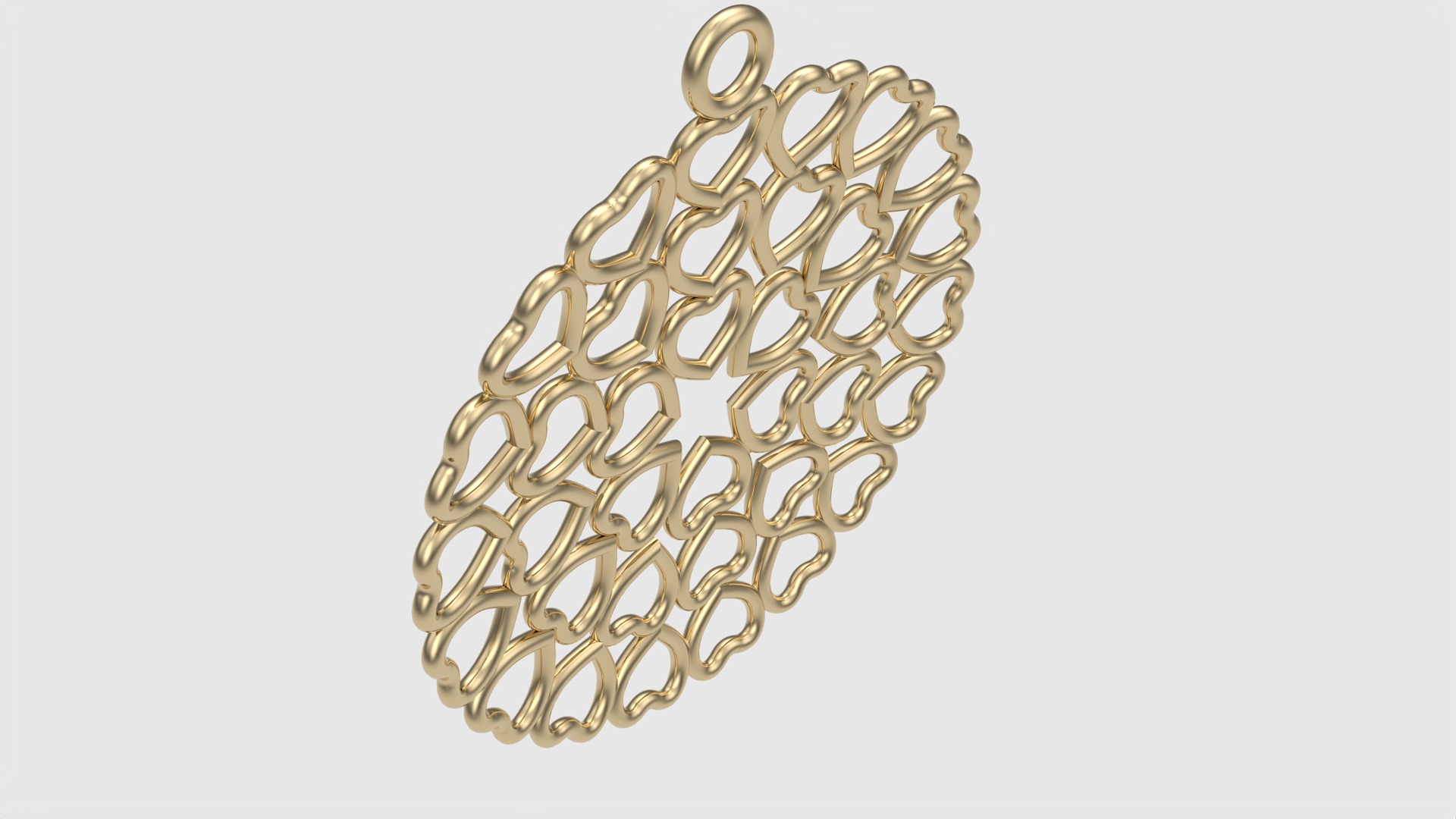 Intricate Heart Pattern Love Pendant JDBCo 3D print model_28