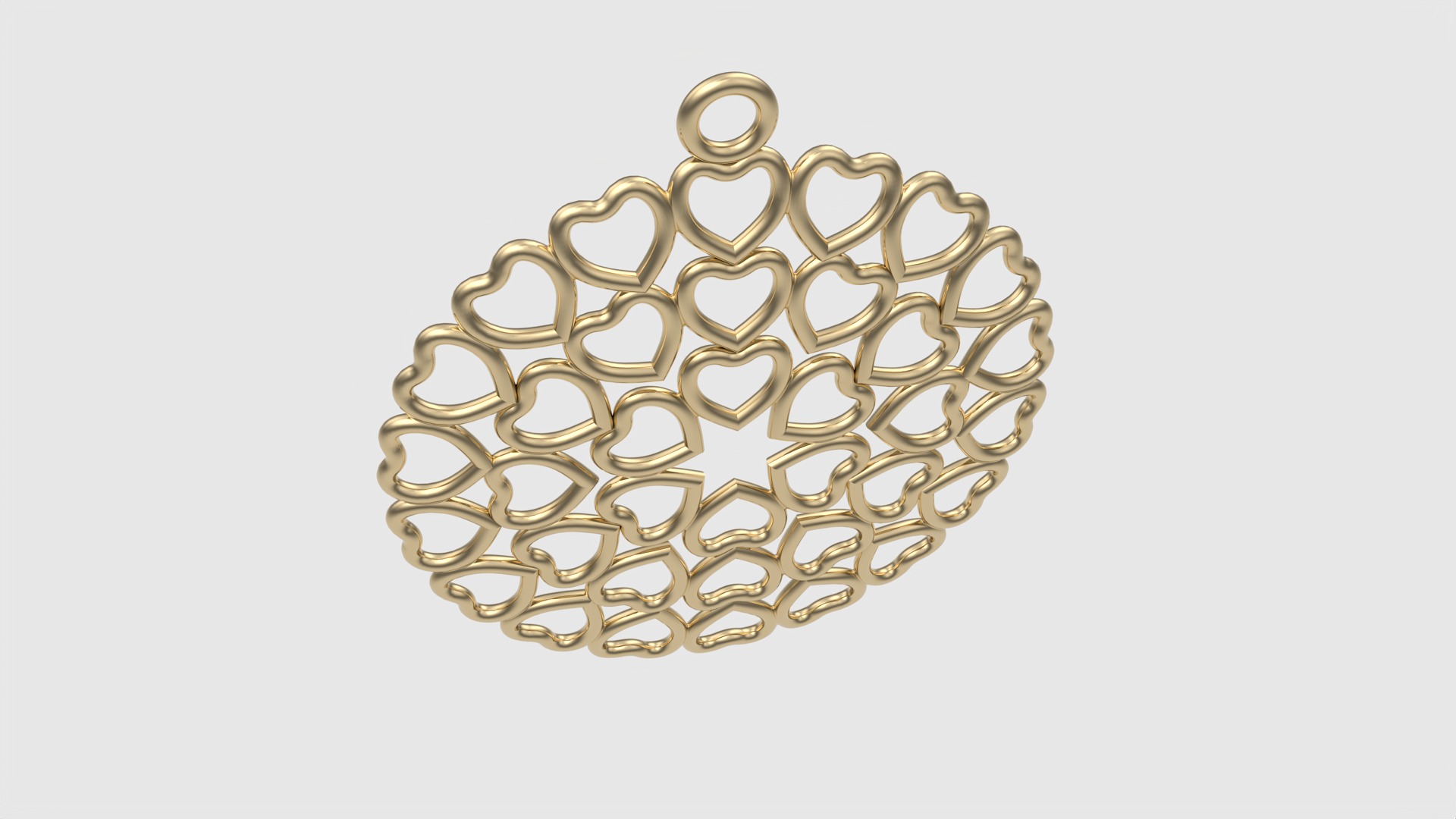 Intricate Heart Pattern Love Pendant JDBCo 3D print model_15