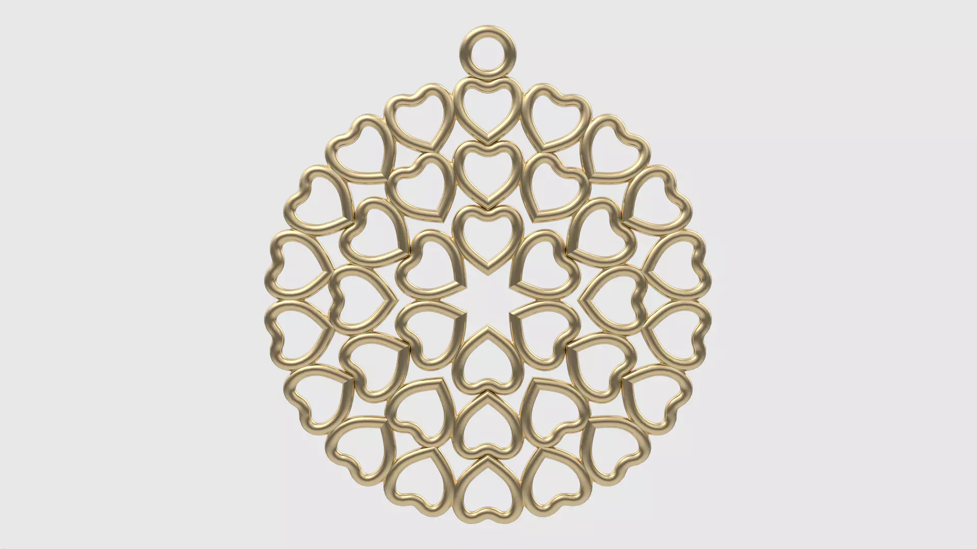 Intricate Heart Pattern Love Pendant JDBCo 3D print model_0