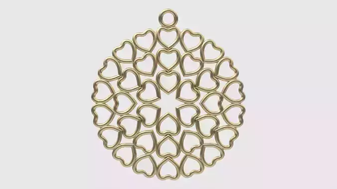 Intricate Heart Pattern Love Pendant JDBCo