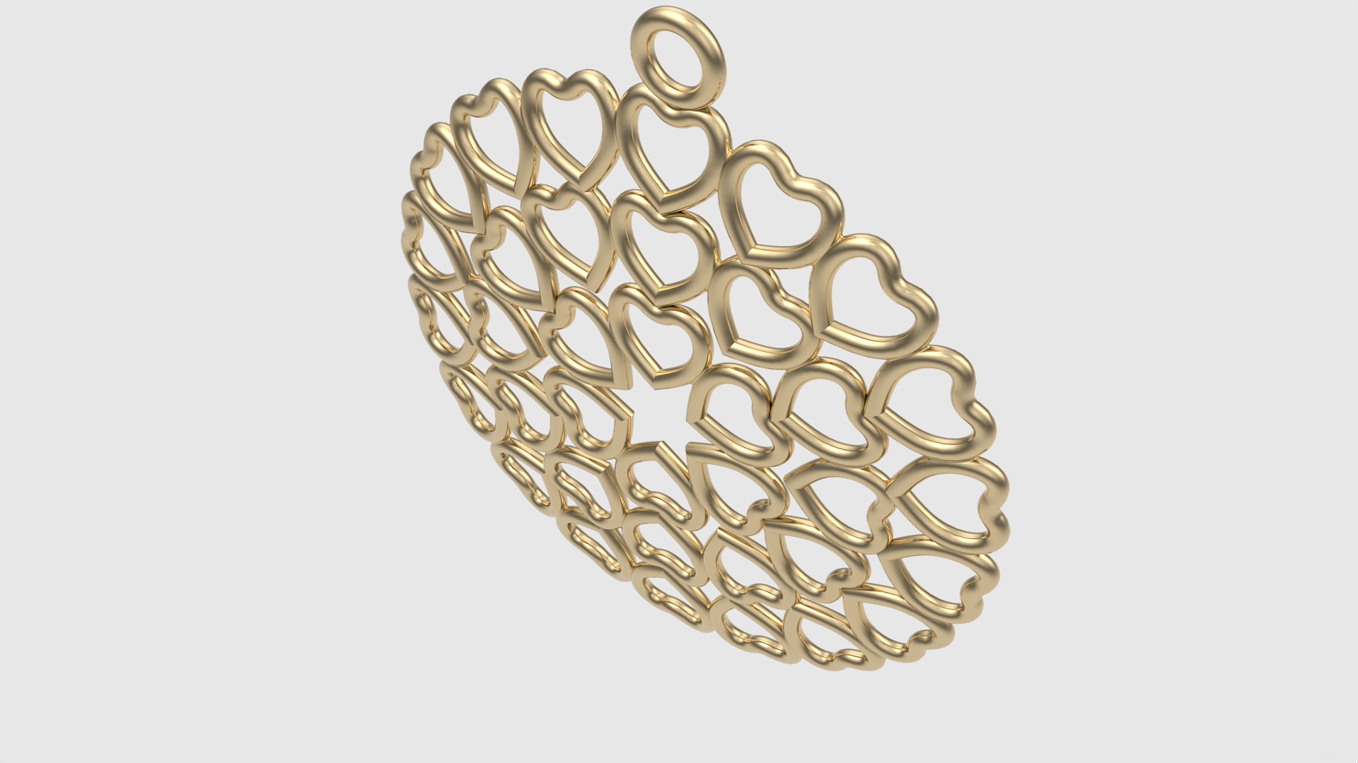 Intricate Heart Pattern Love Pendant JDBCo 3D print model_32