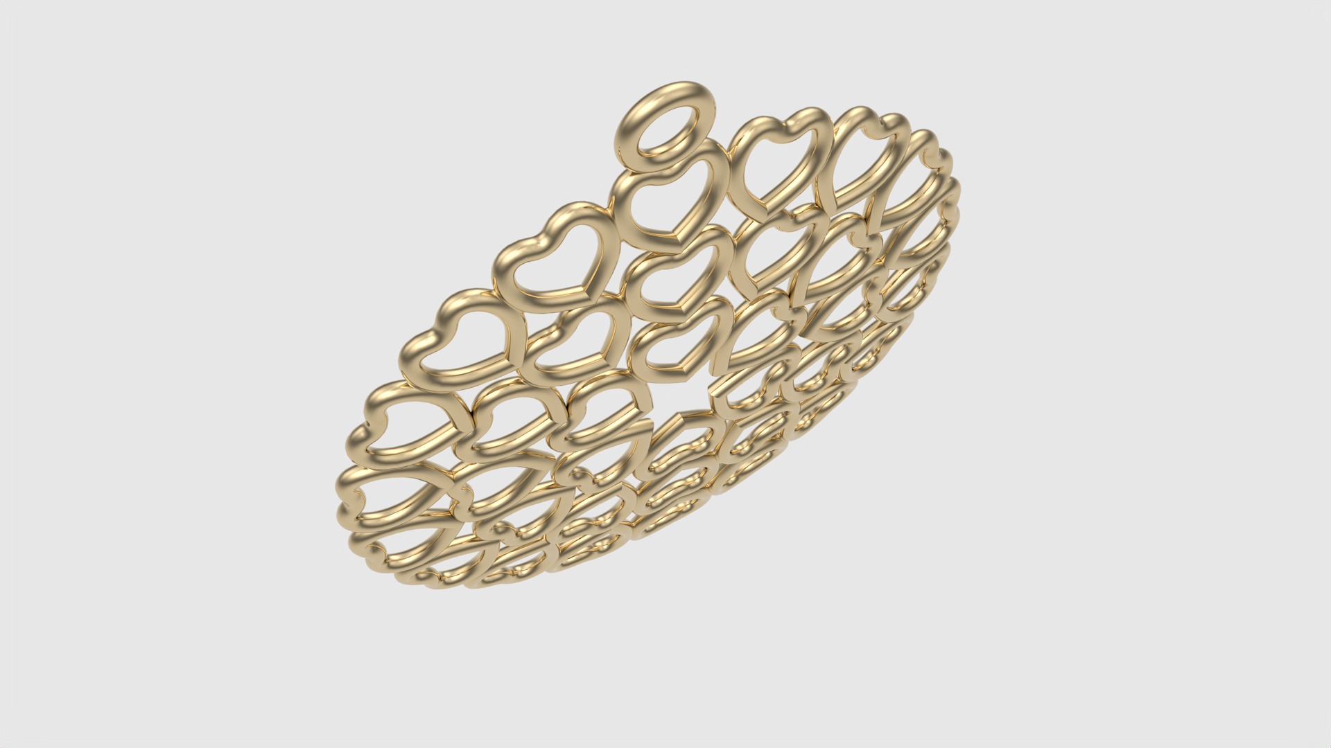 Intricate Heart Pattern Love Pendant JDBCo 3D print model_16